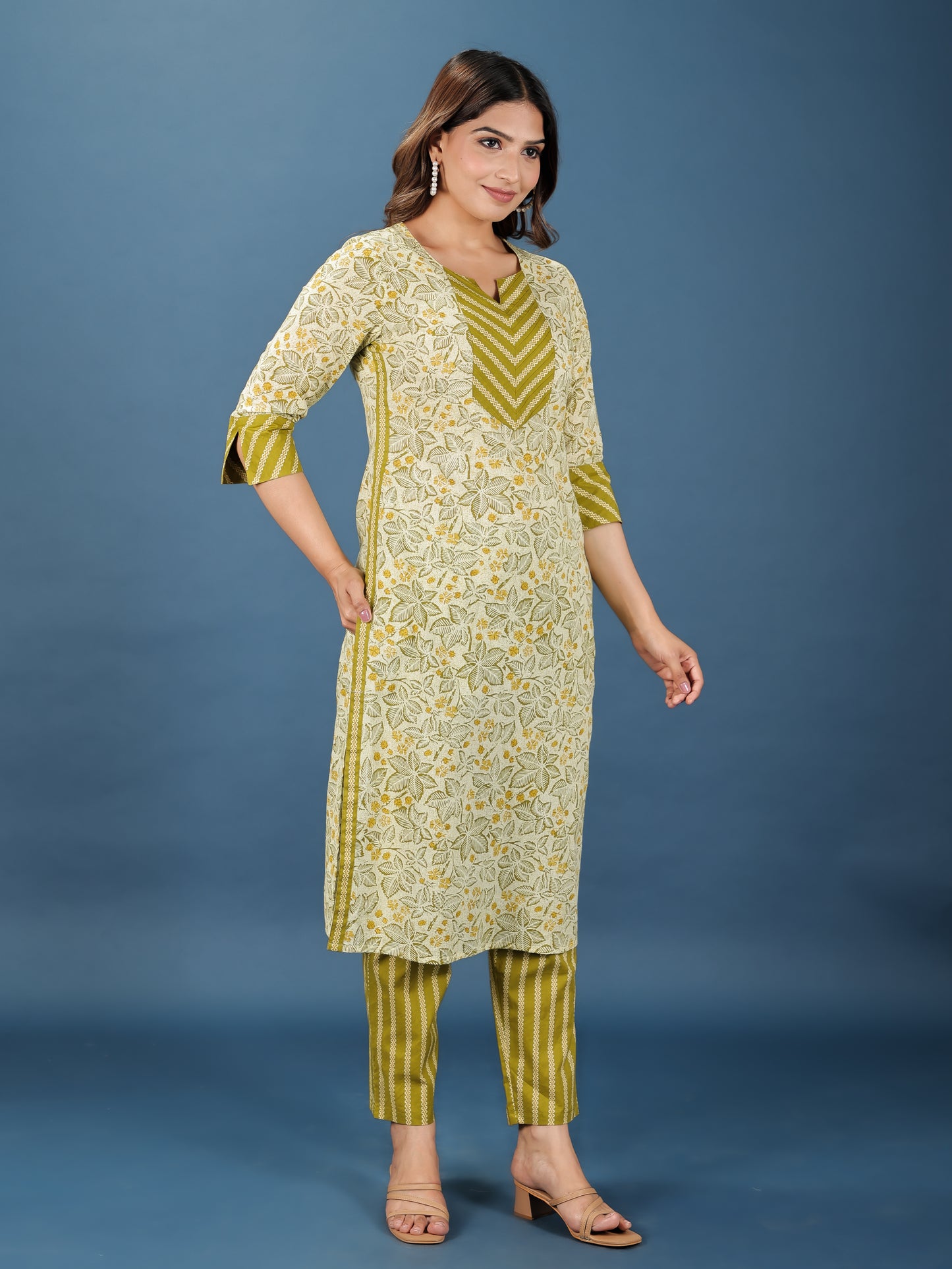 Soft Cotton Foliage Kurta