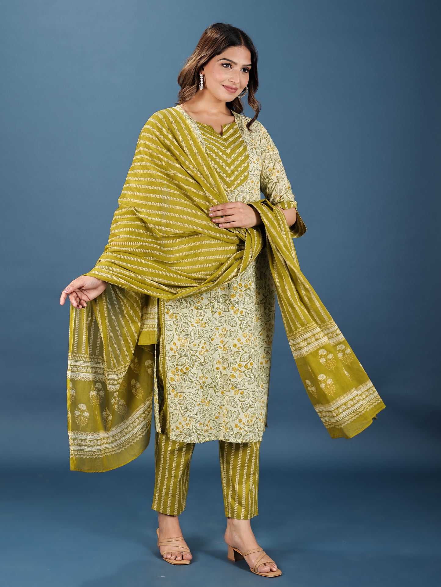 Soft Cotton Foliage Kurta