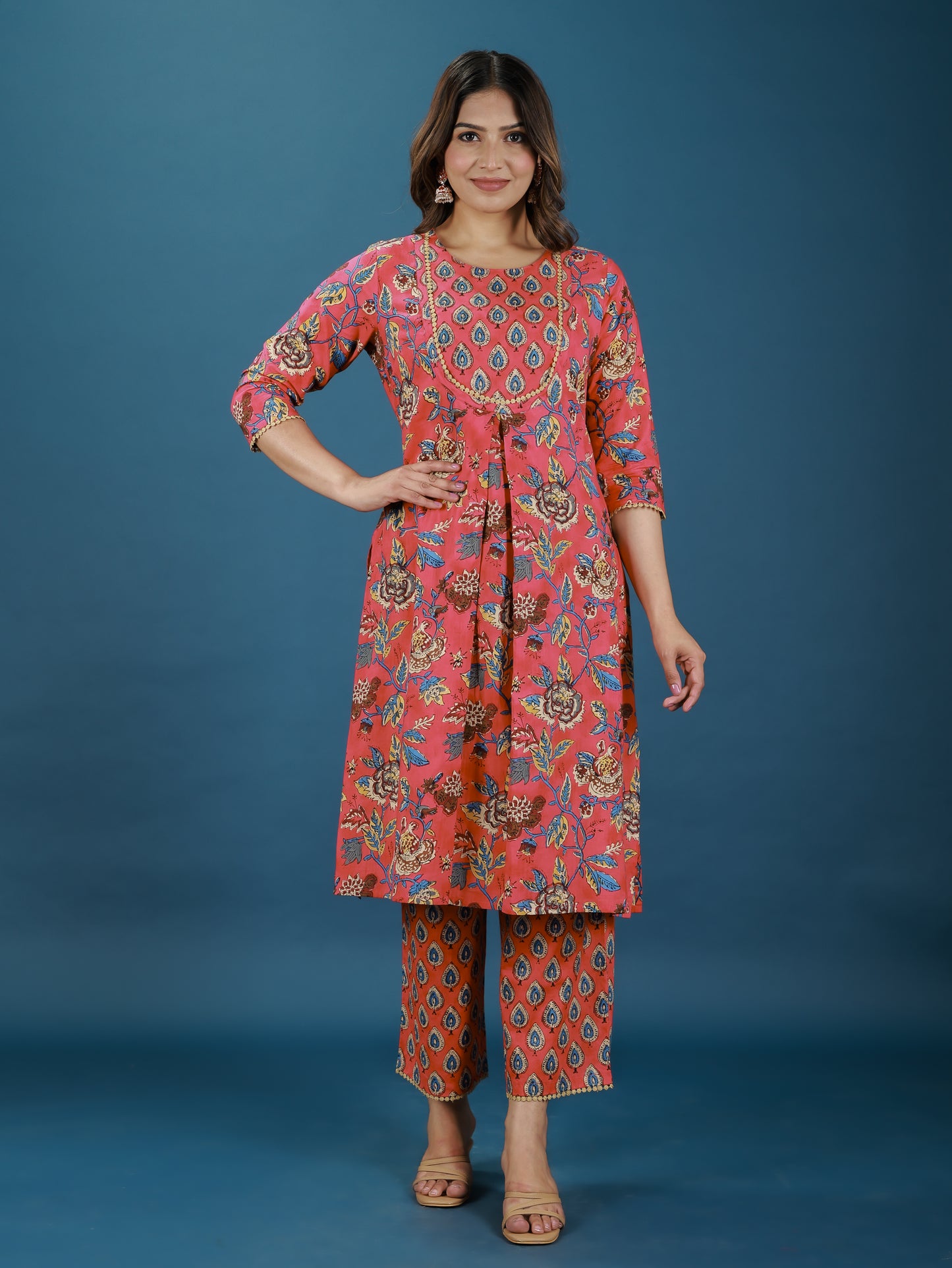 Soft Cotton Floral Kurta