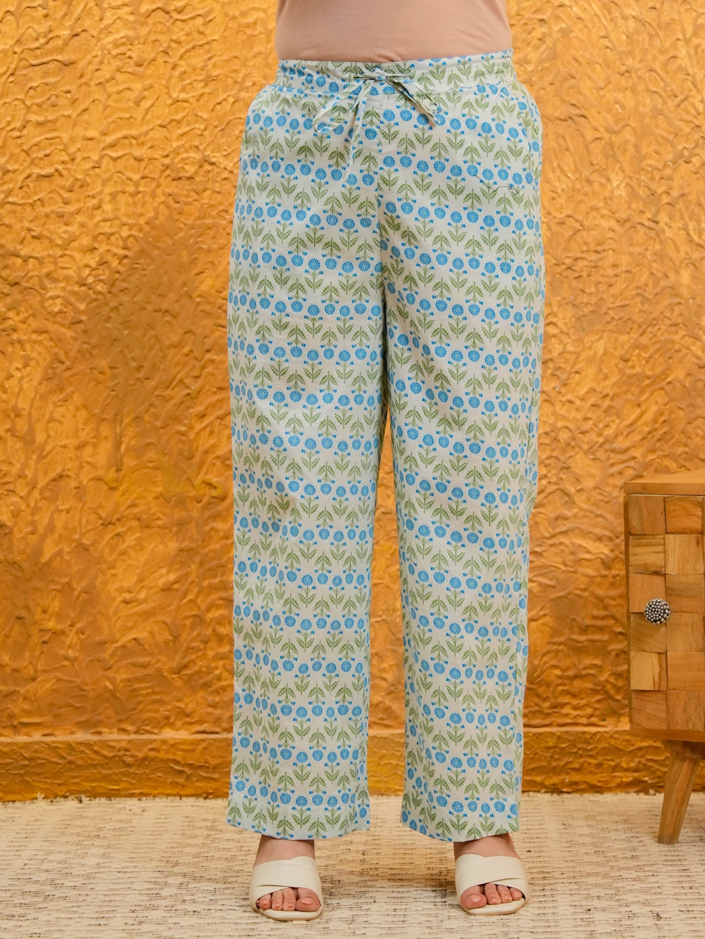 Soft Cotton Floral Flared White Kurta