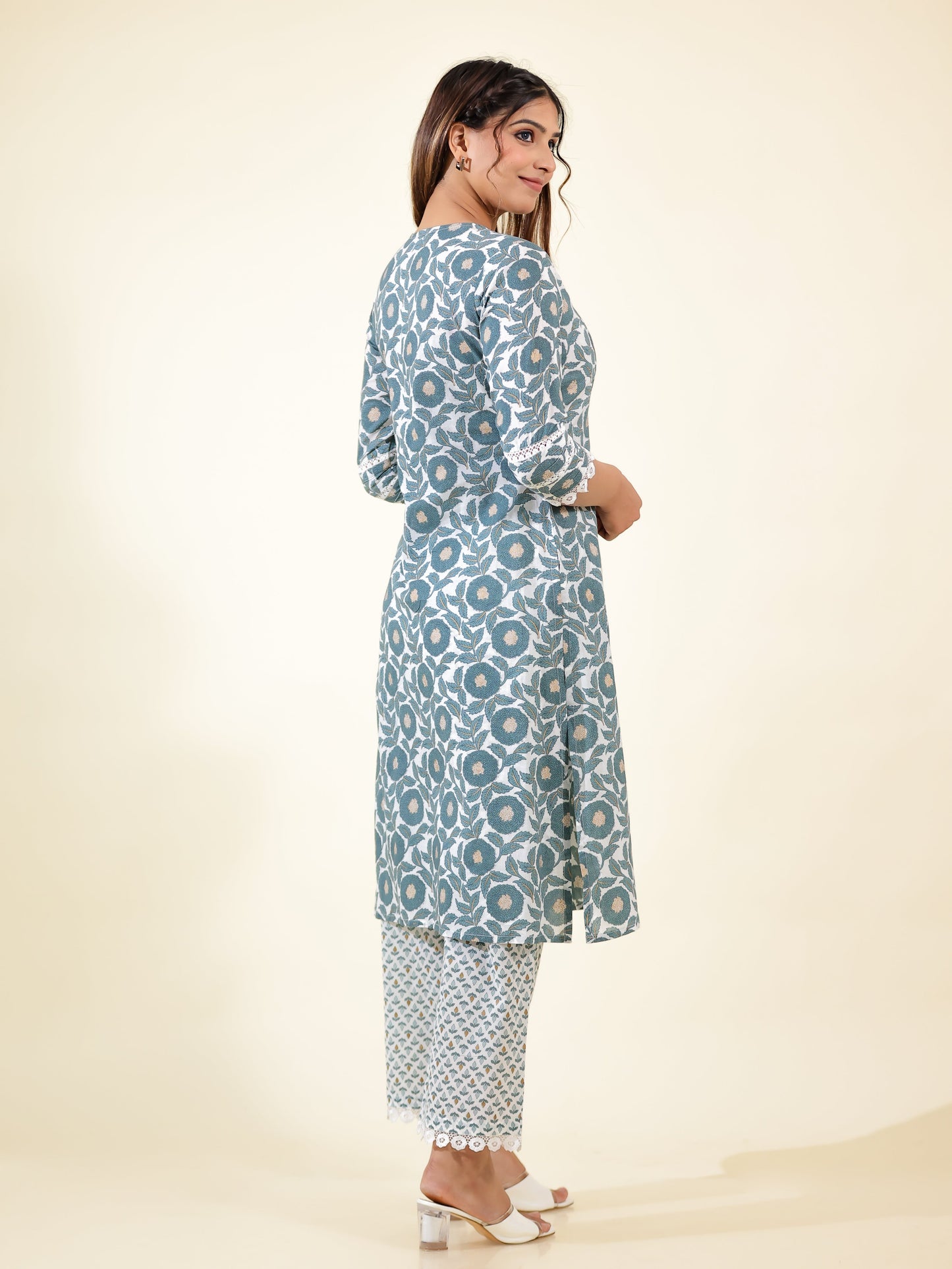 Soft Cotton Floral Kurta