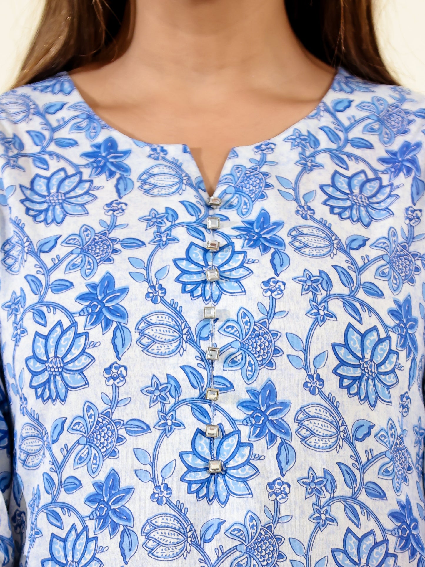 Soft Cotton Floral Kurta