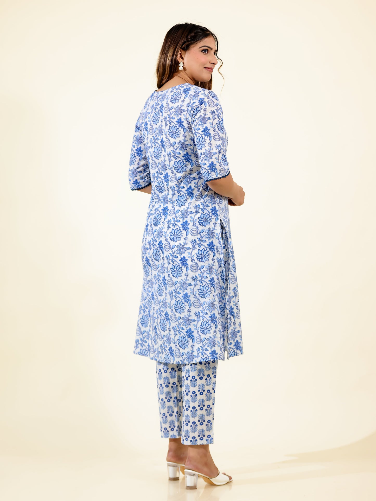 Soft Cotton Floral Kurta