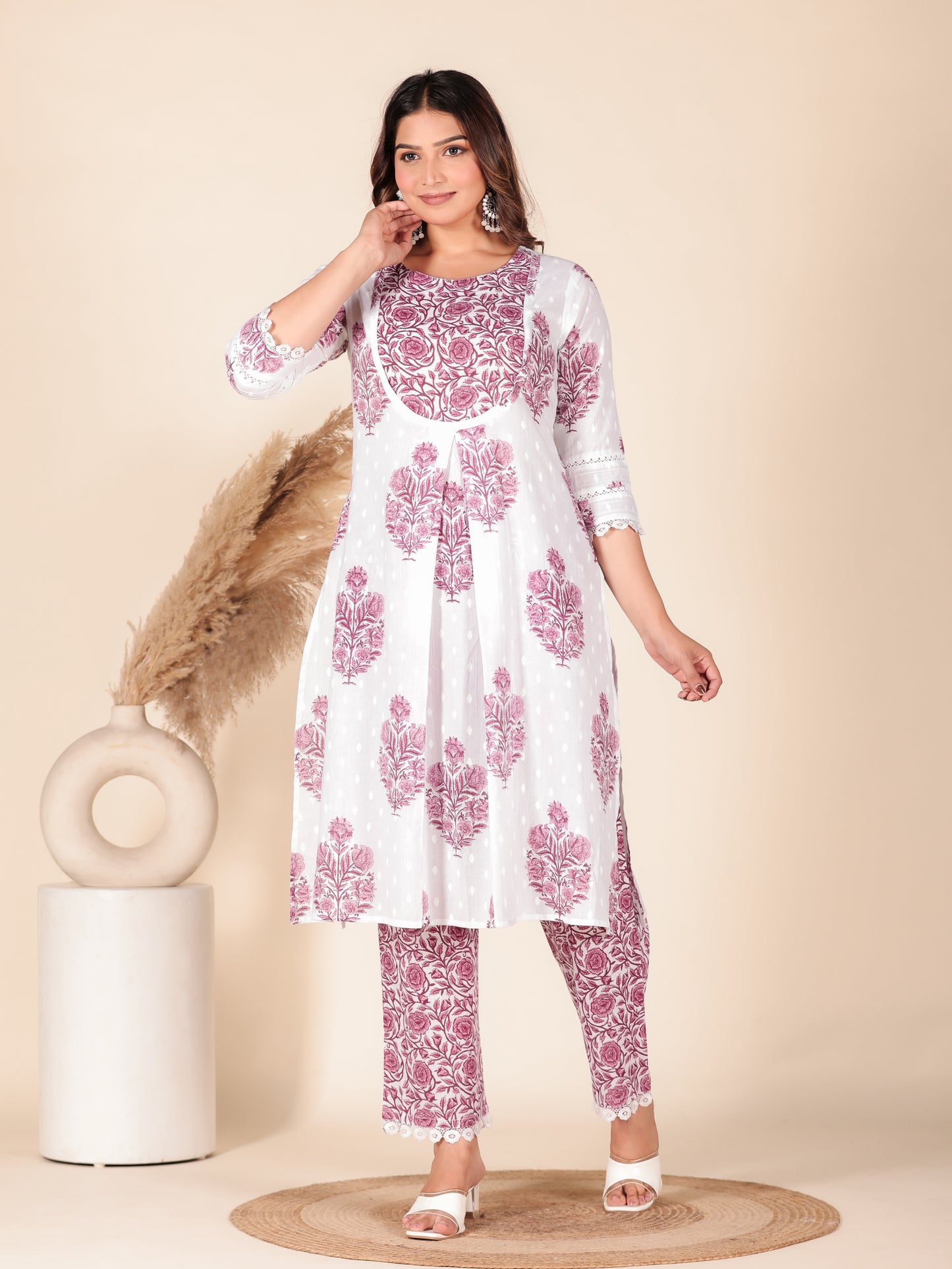 Soft Cotton Block Kurta