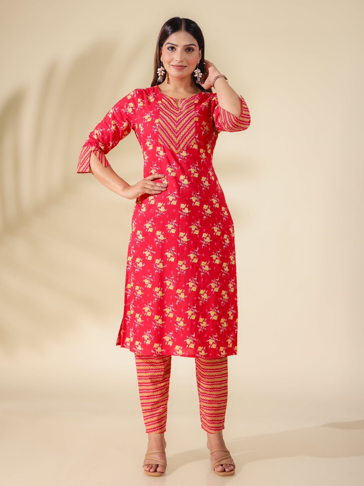 Soft Cotton Floral Kurta