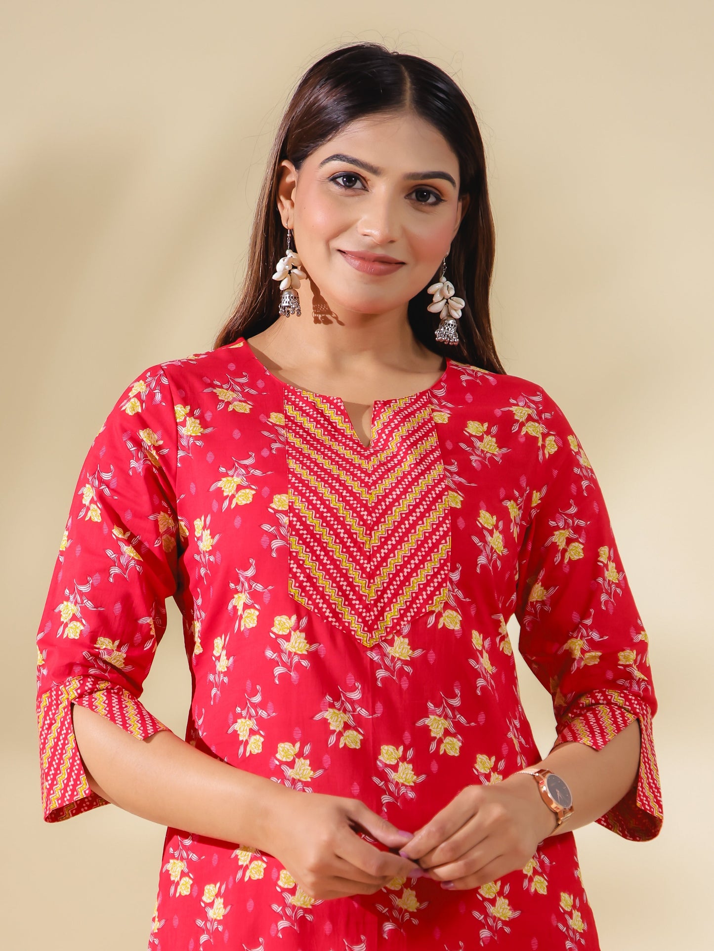 Soft Cotton Floral Kurta