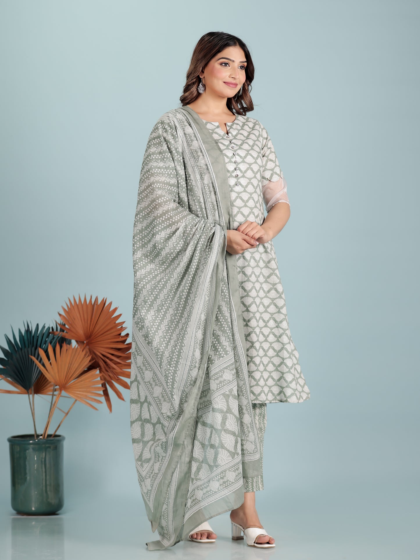 Voile Cotton Abstract Dupatta