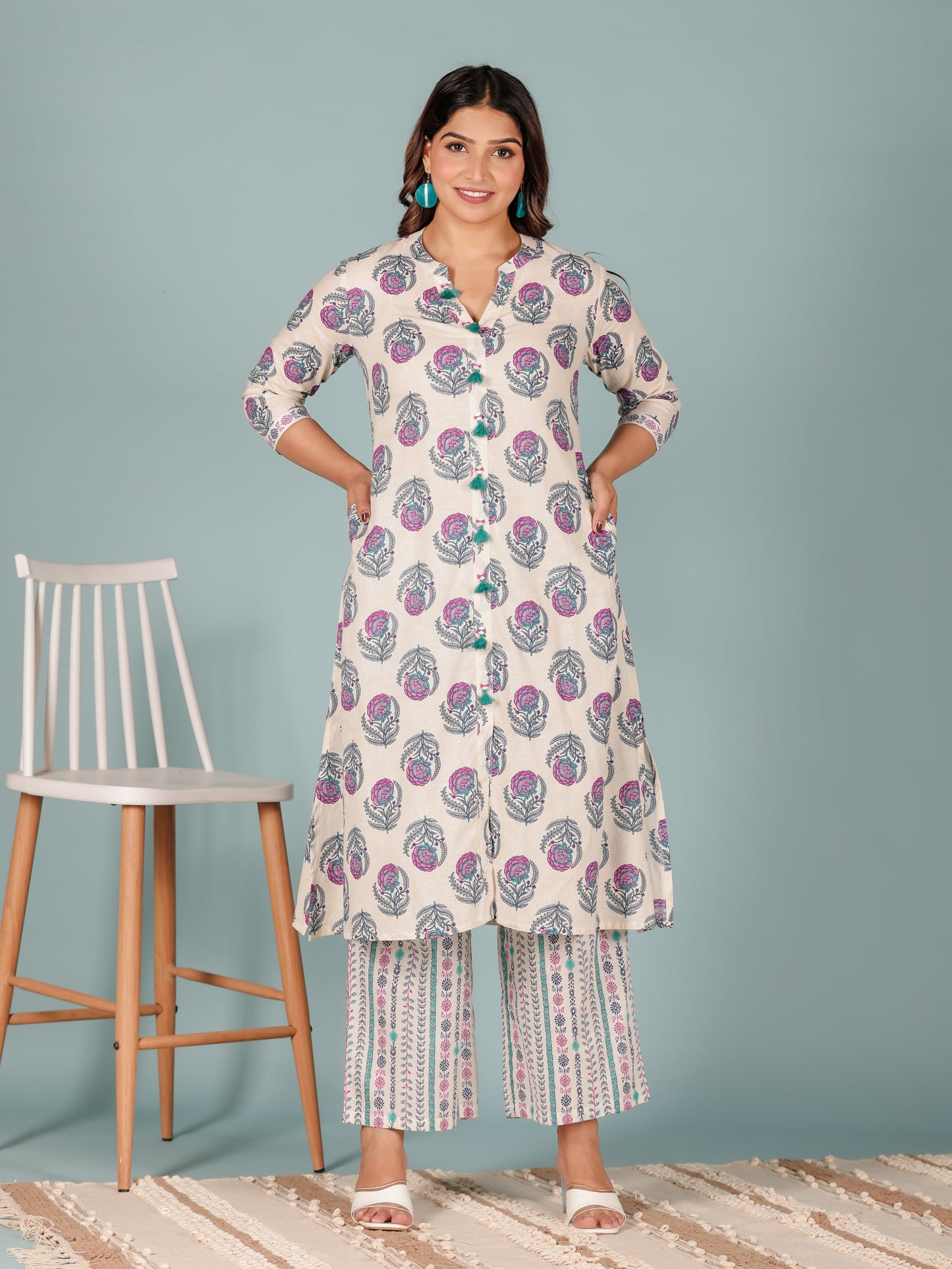 Soft Cotton Floral Kurta