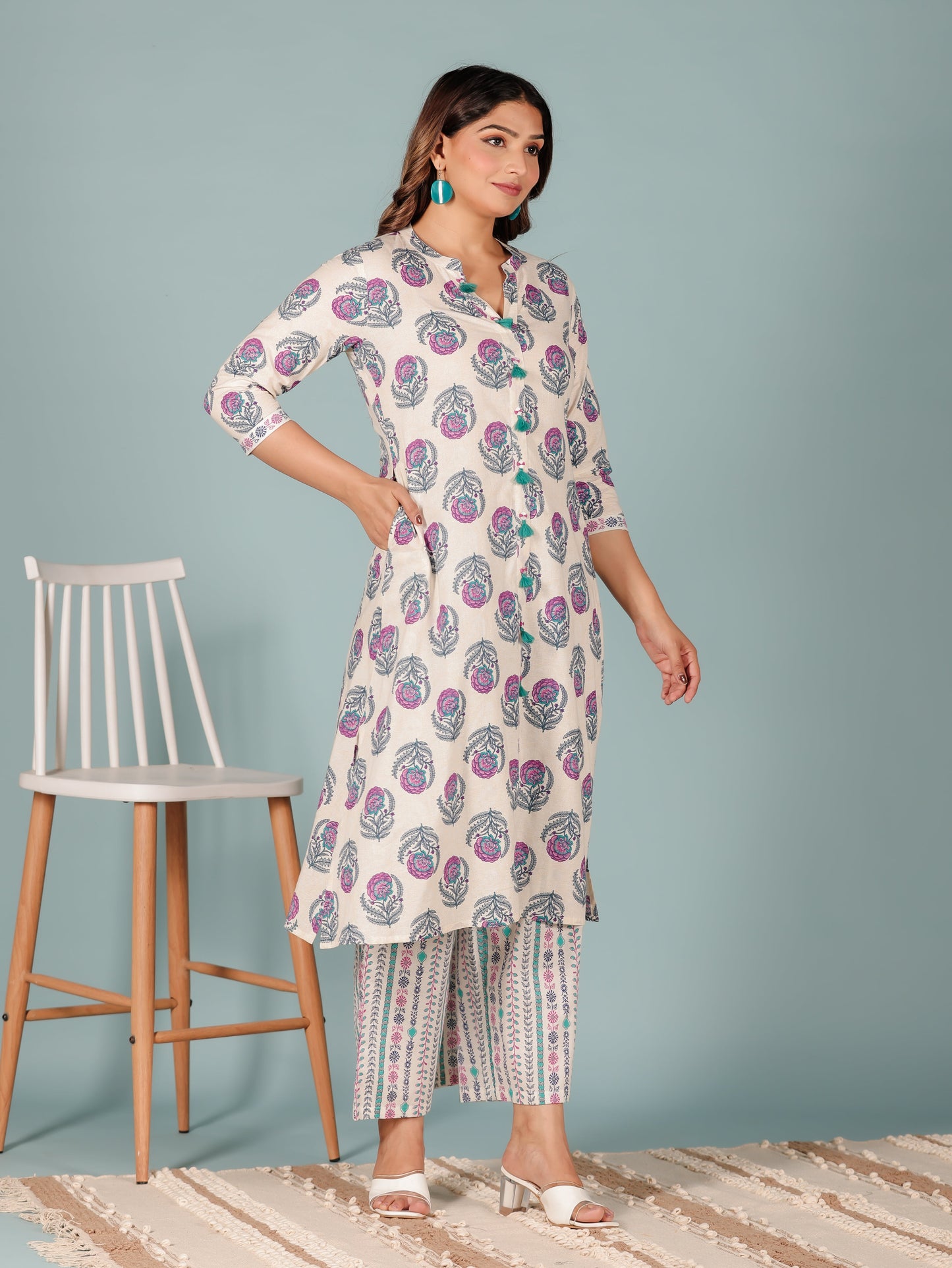 Soft Cotton Floral Kurta