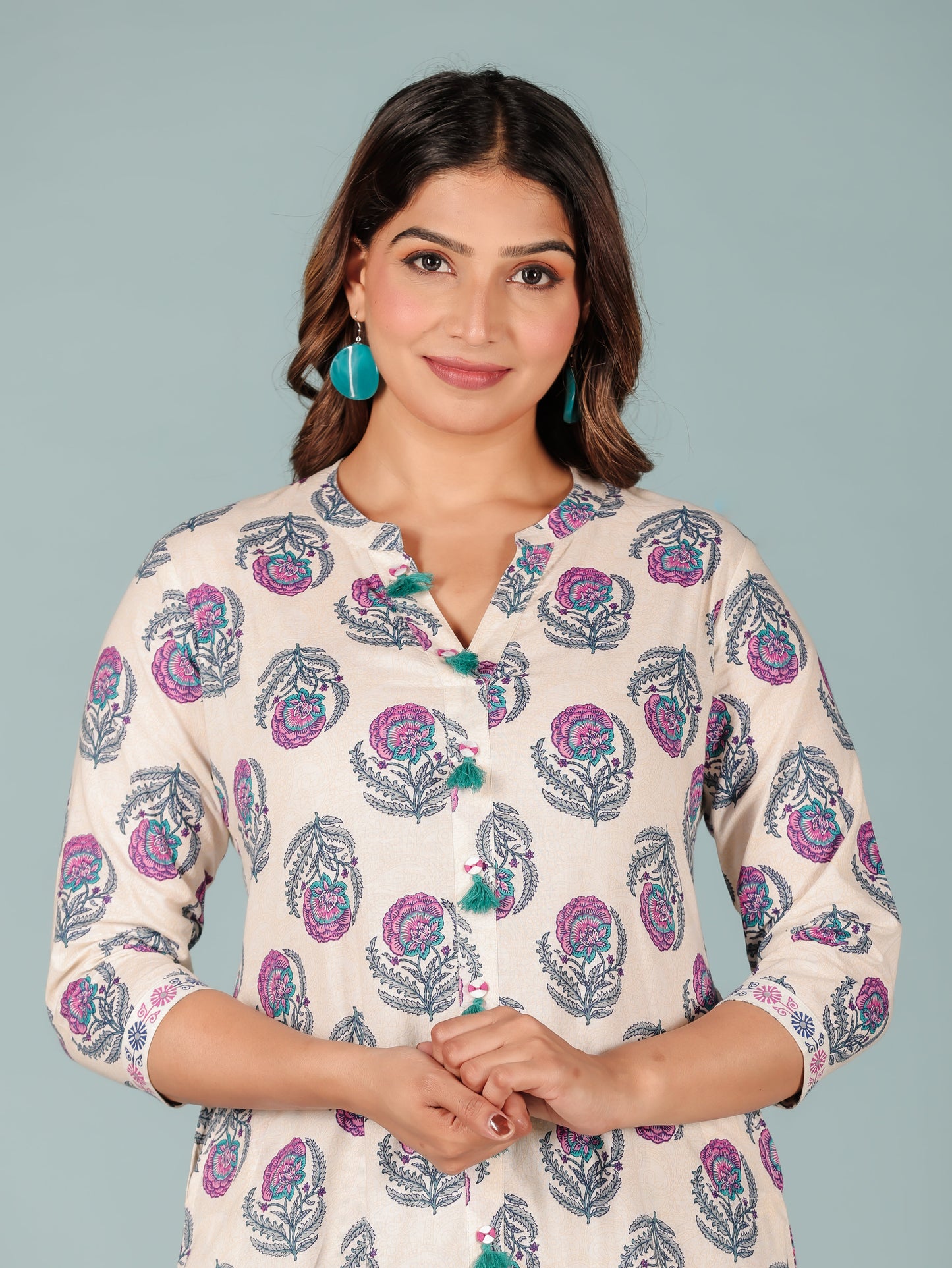 Soft Cotton Floral Kurta