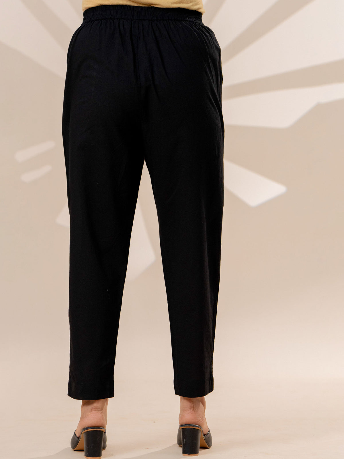 Soft cotton Solid Straight Black Kurta