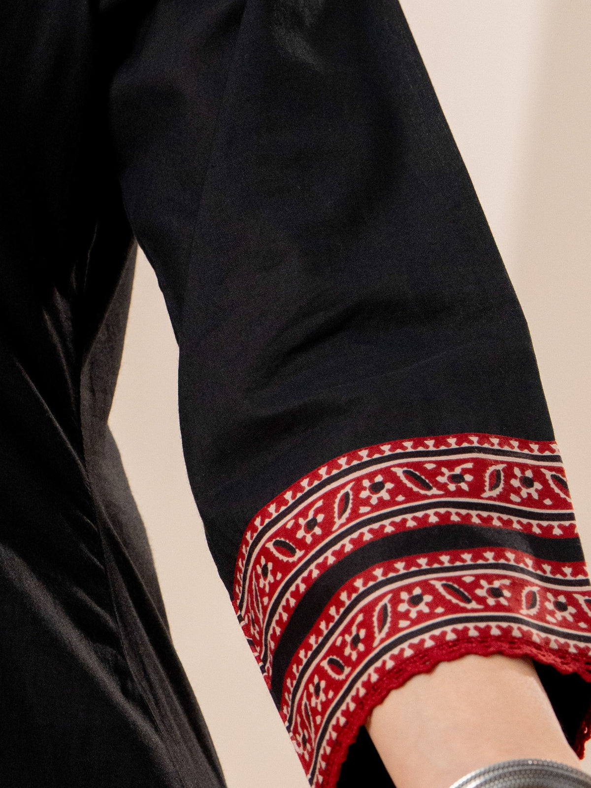 Soft cotton Solid Straight Black Kurta