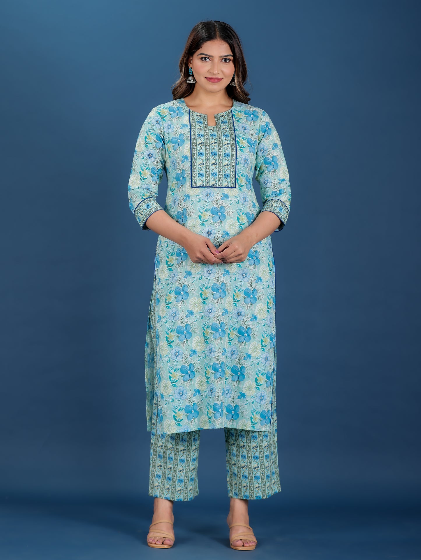 Soft Cotton Floral Kurta