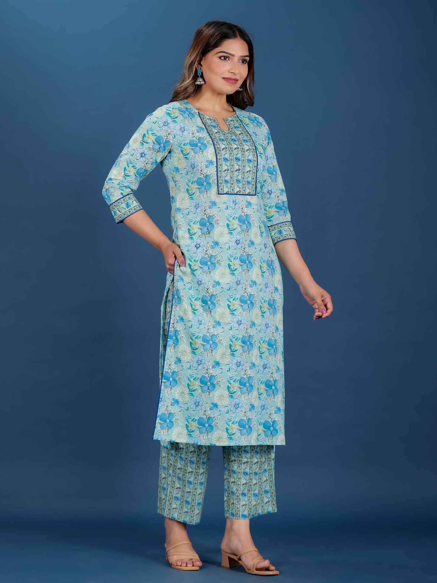 Soft Cotton Floral Kurta