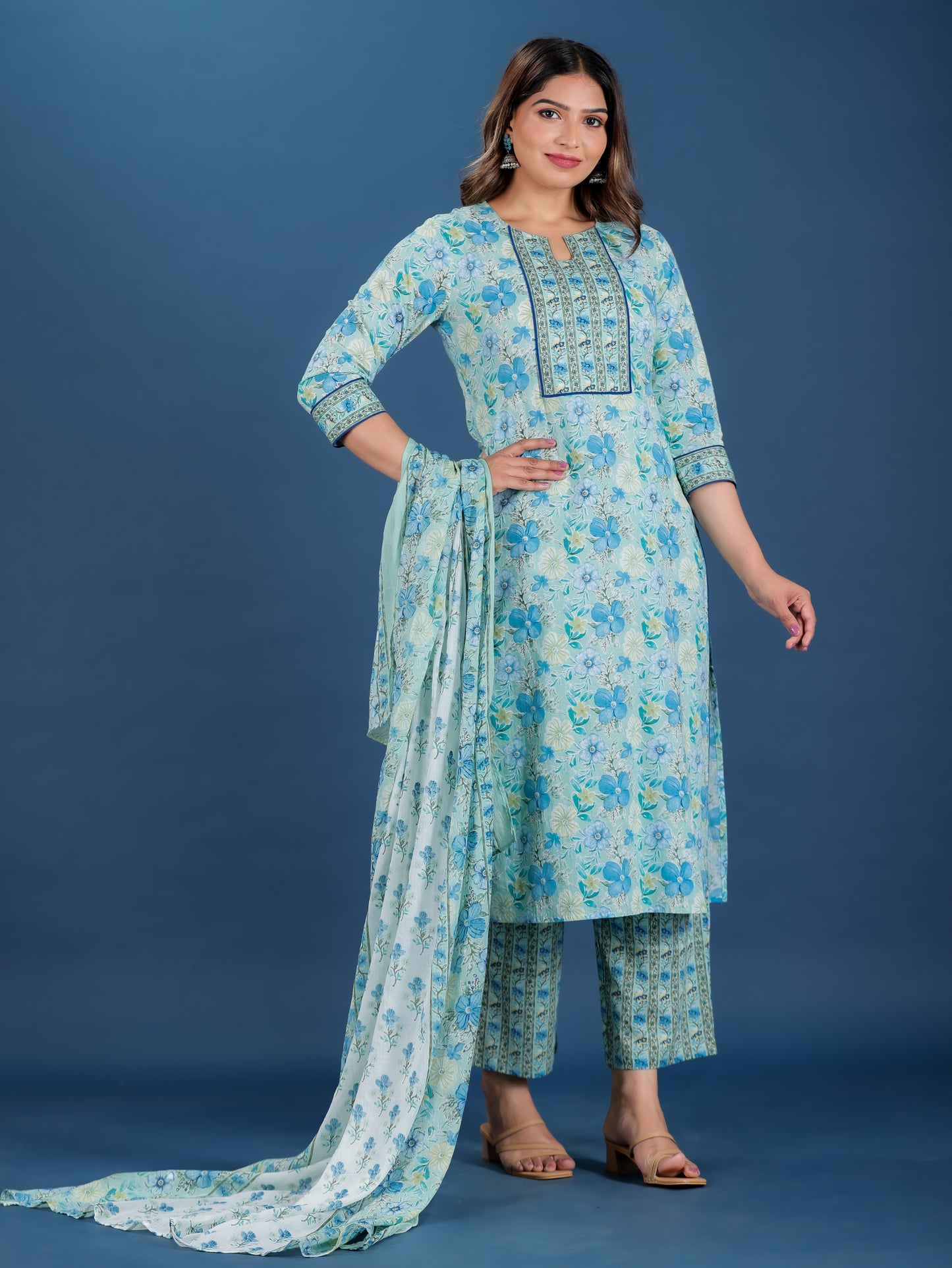 Soft Cotton Floral Kurta