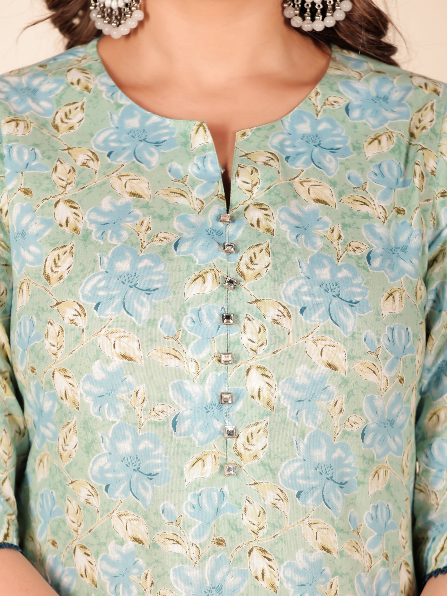 Soft Cotton Floral Kurta