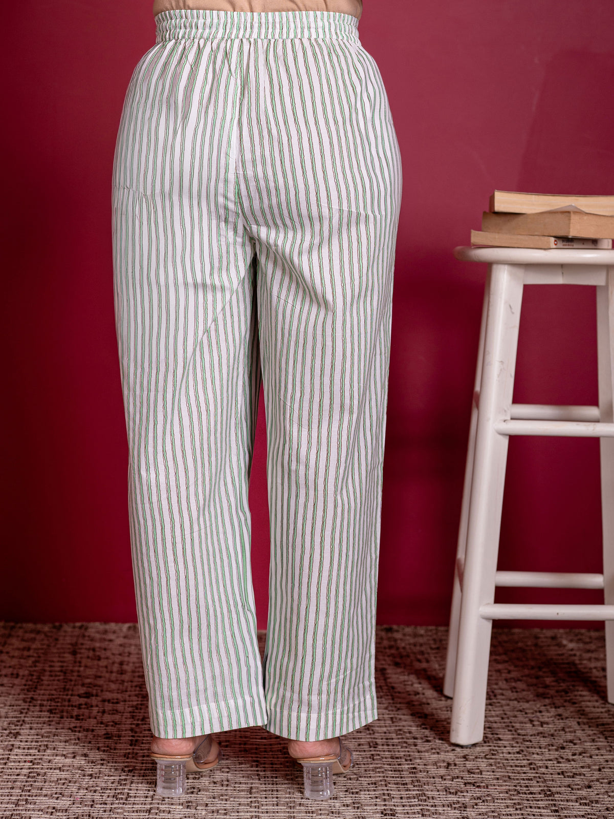 Soft Cotton Floral Straight White Kurta