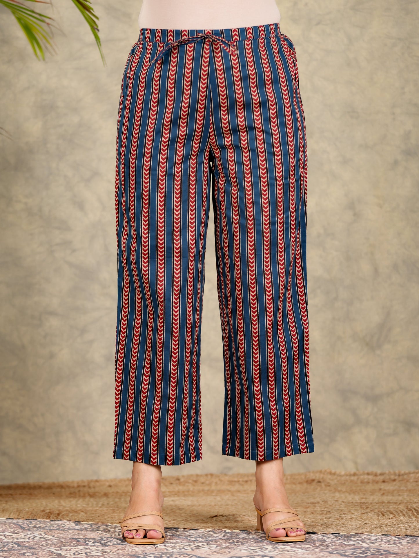 Soft Cotton Striped Pant