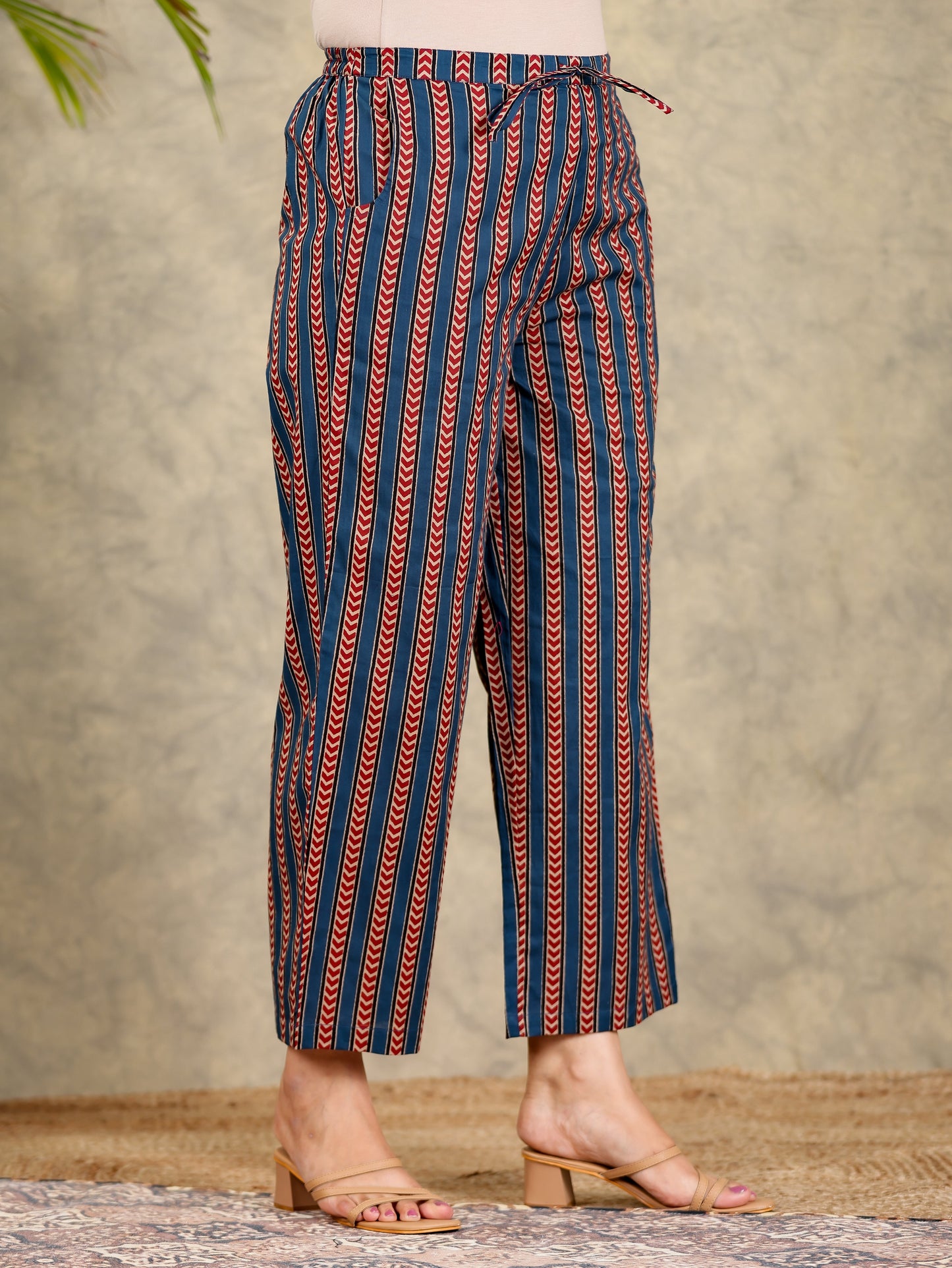 Soft Cotton Striped Pant