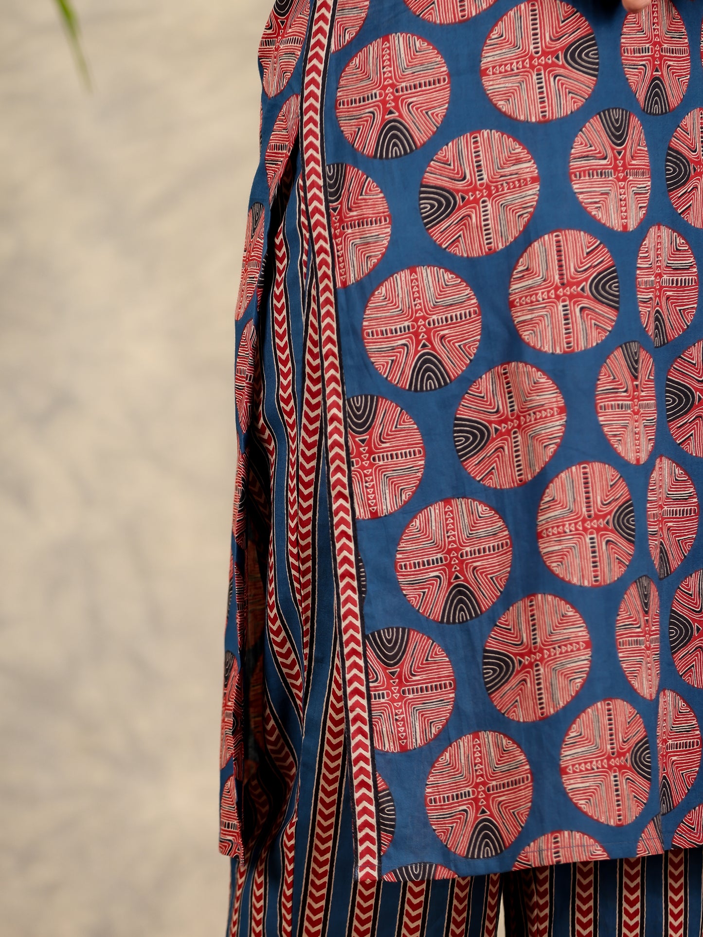 Soft Cotton Geometric Kurta