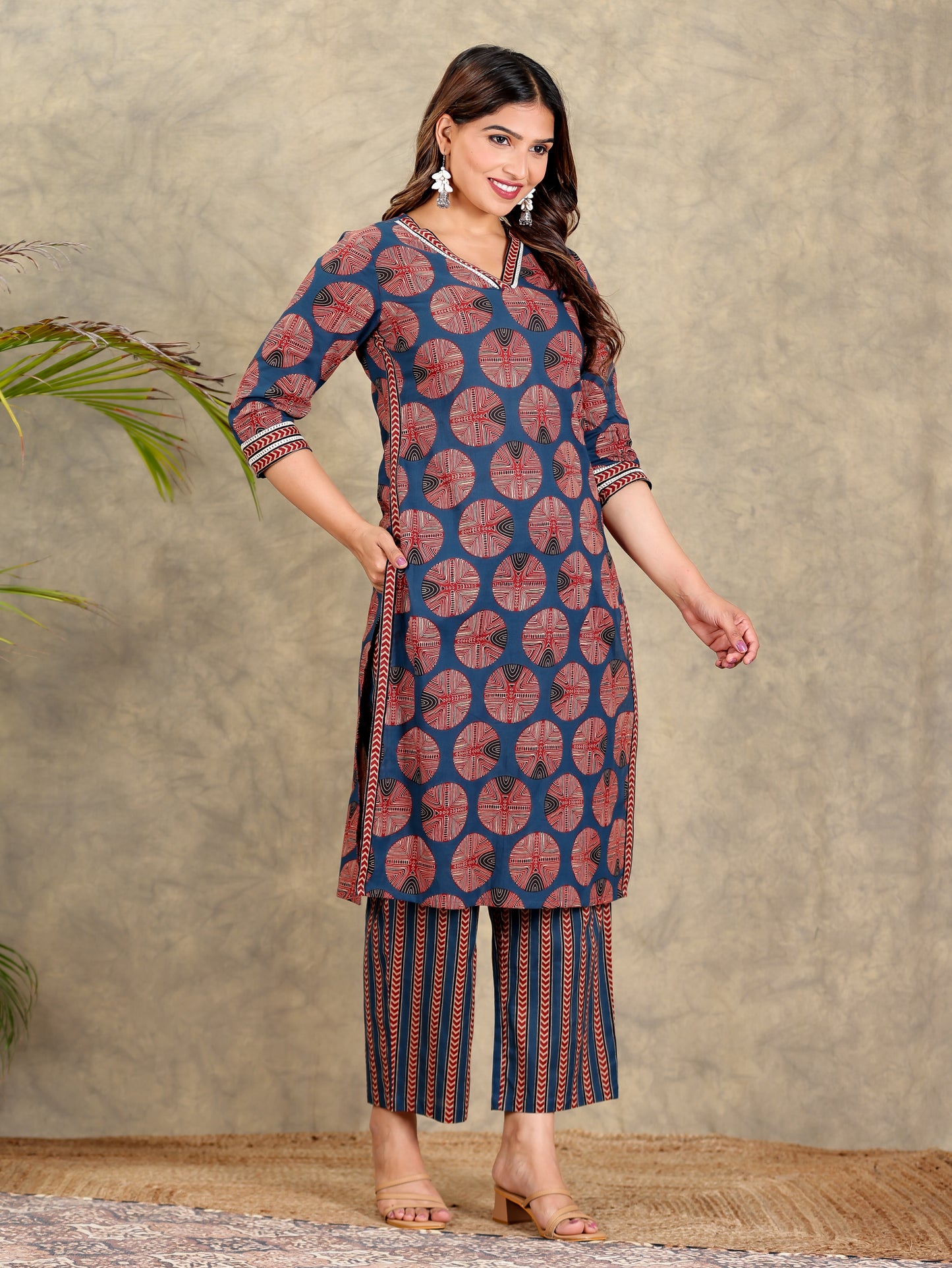 Soft Cotton Geometric Kurta