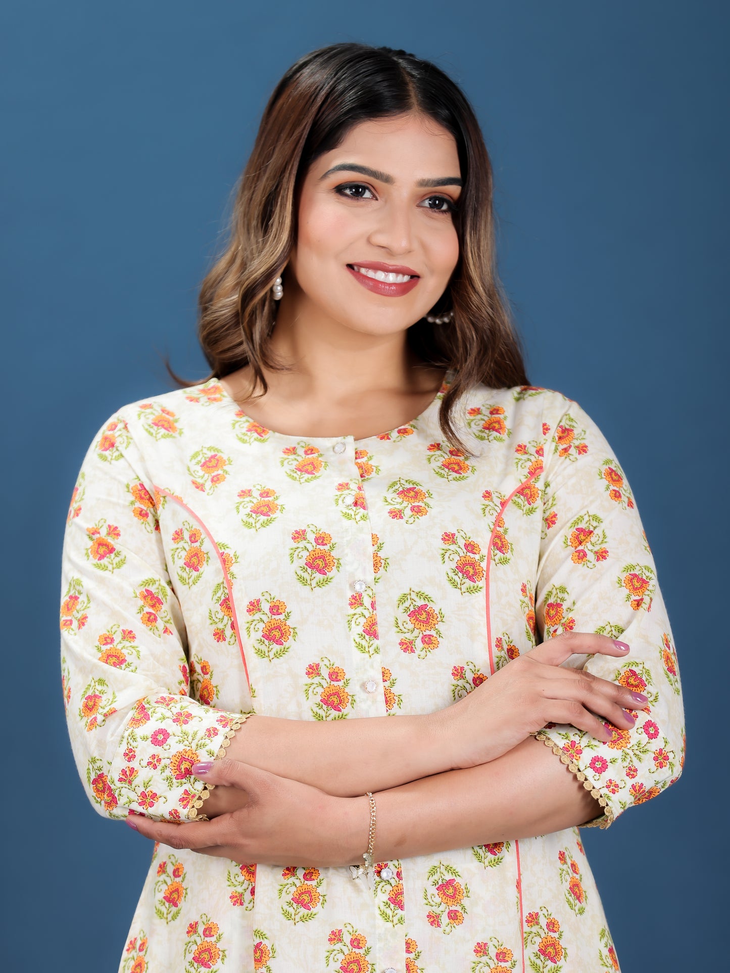 Soft Cotton Floral Kurta