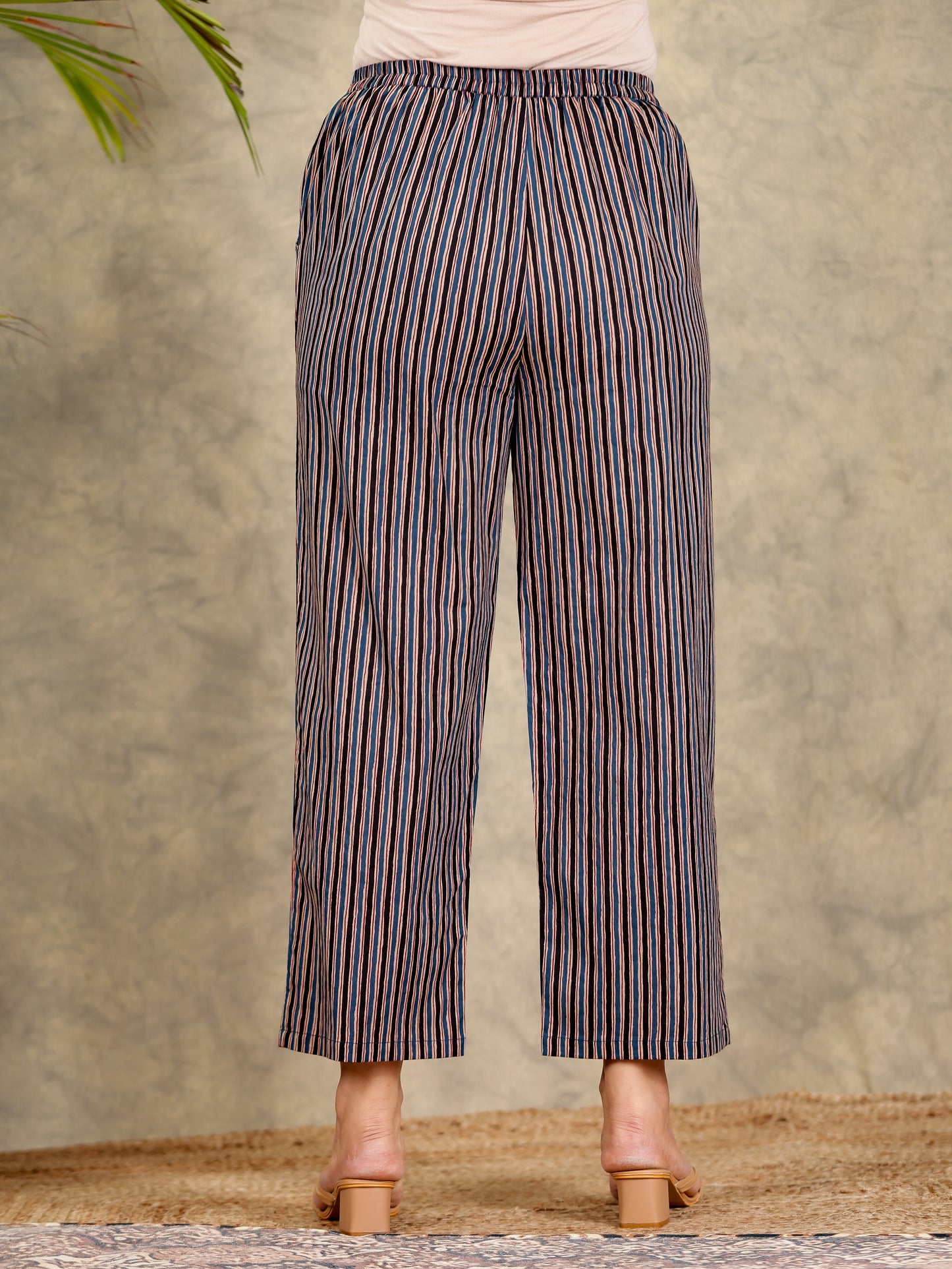 Soft Cotton Striped Pant