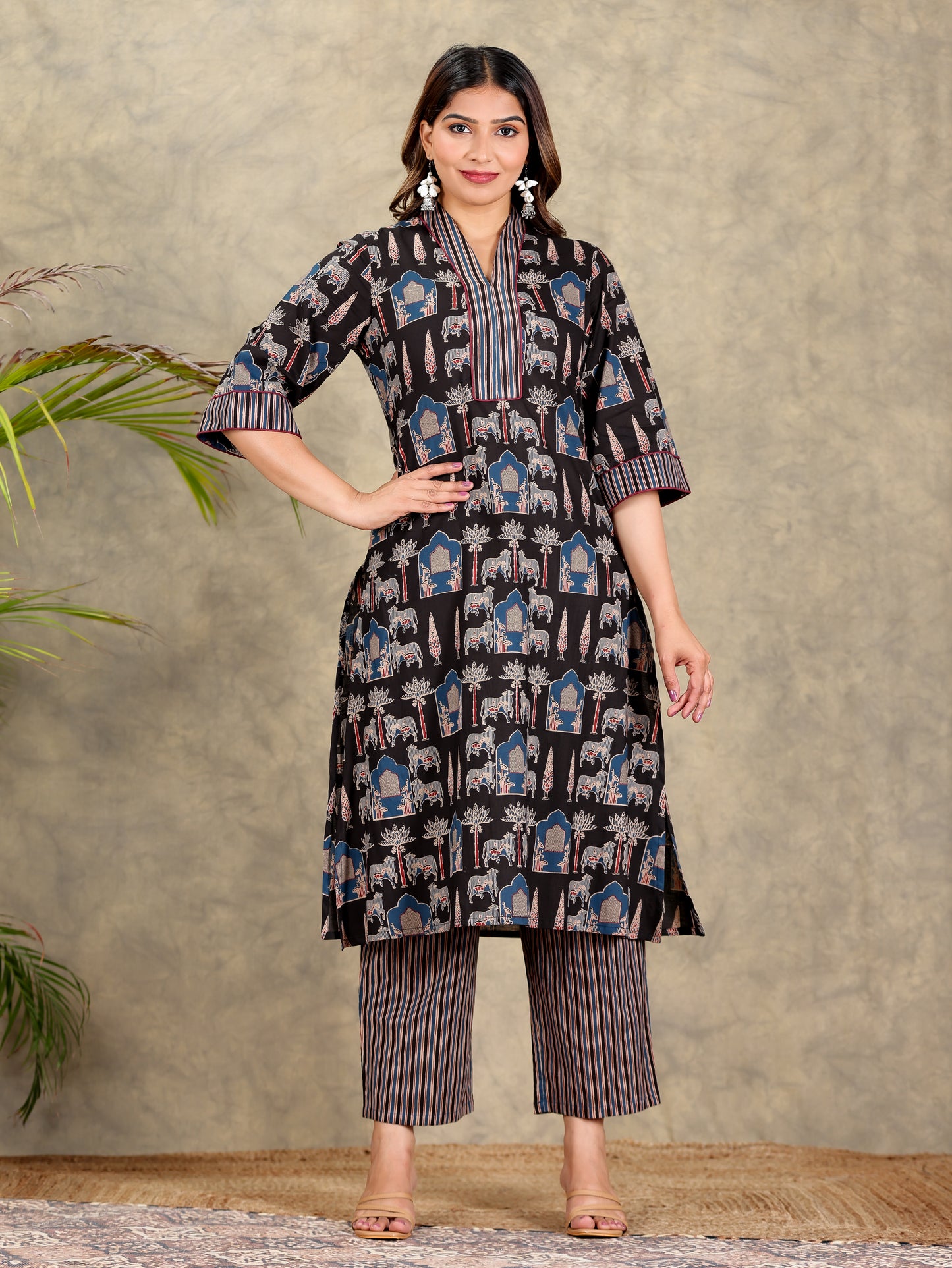 Soft Cotton Abstract Kurta