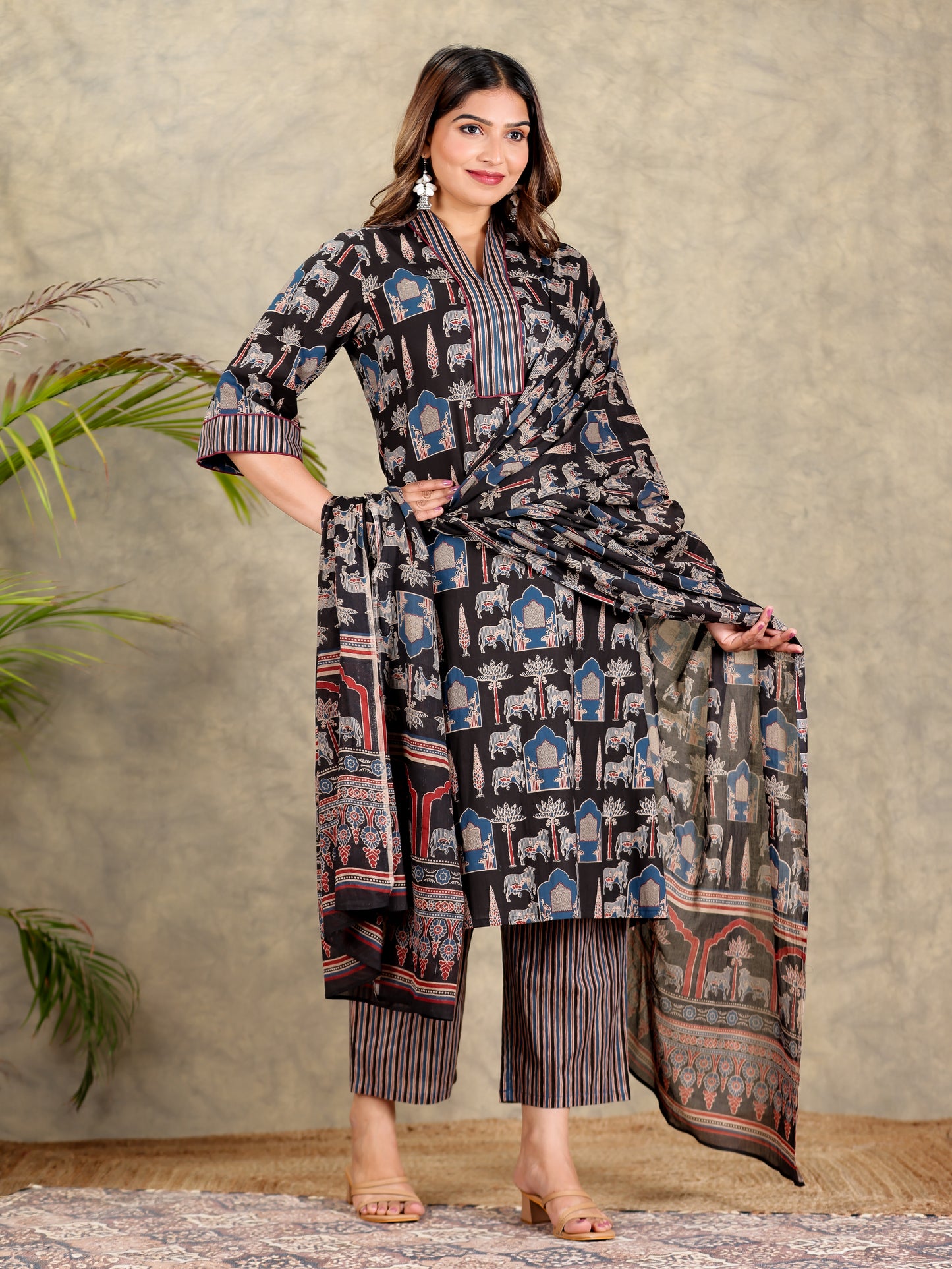 Soft Cotton Abstract Kurta