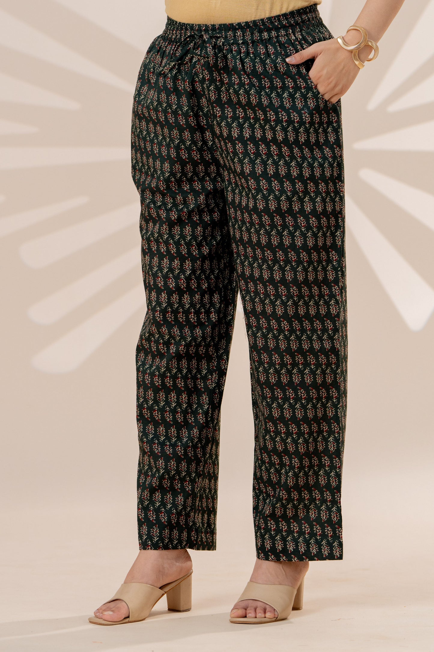 Soft cotton Butti Green Palazzo