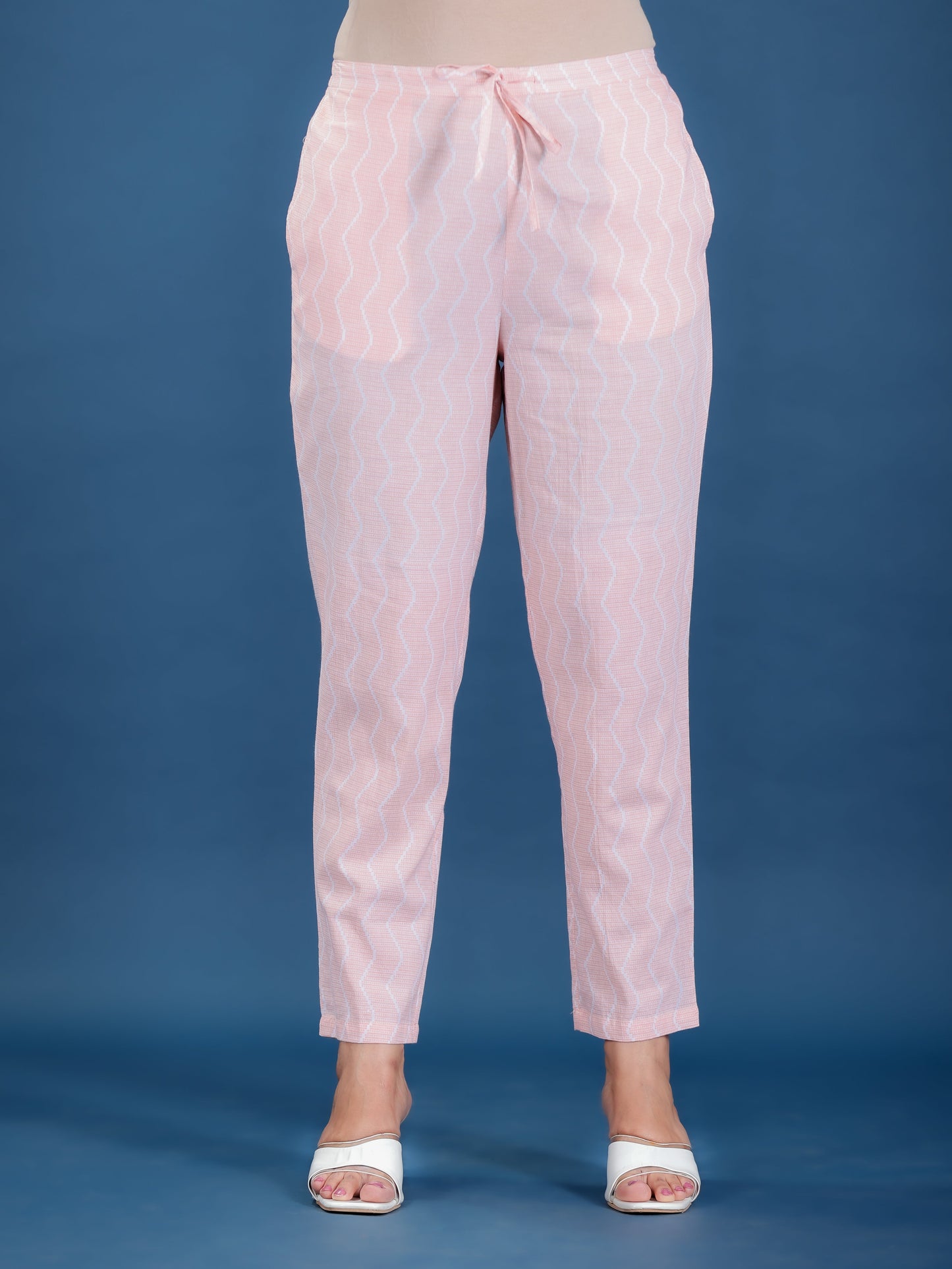 Soft Cotton Floral Flared Peach Kurta