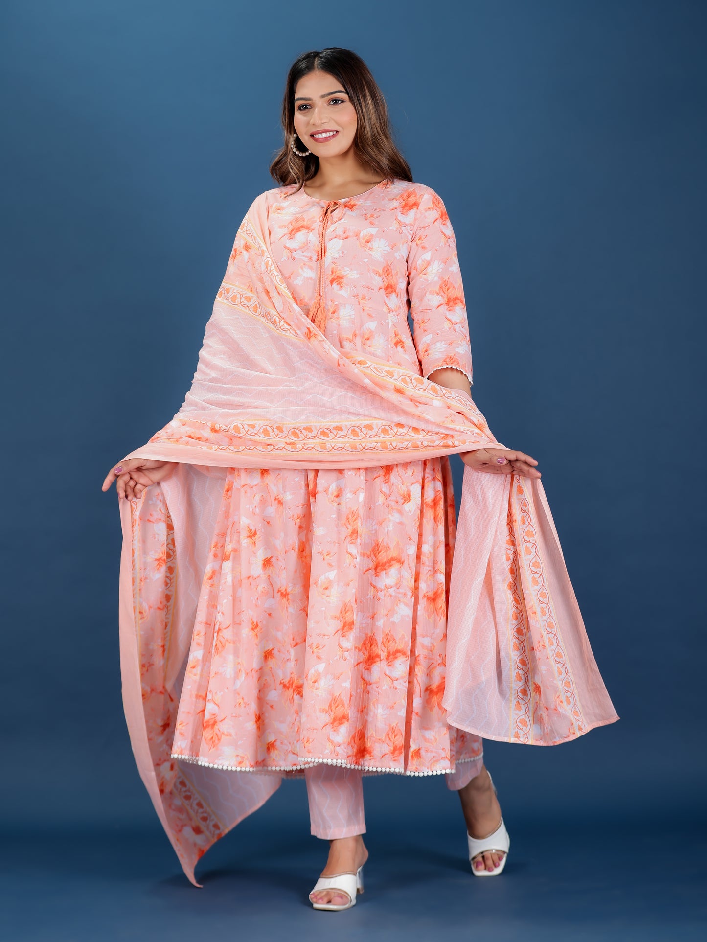 Soft Cotton Floral Kurta