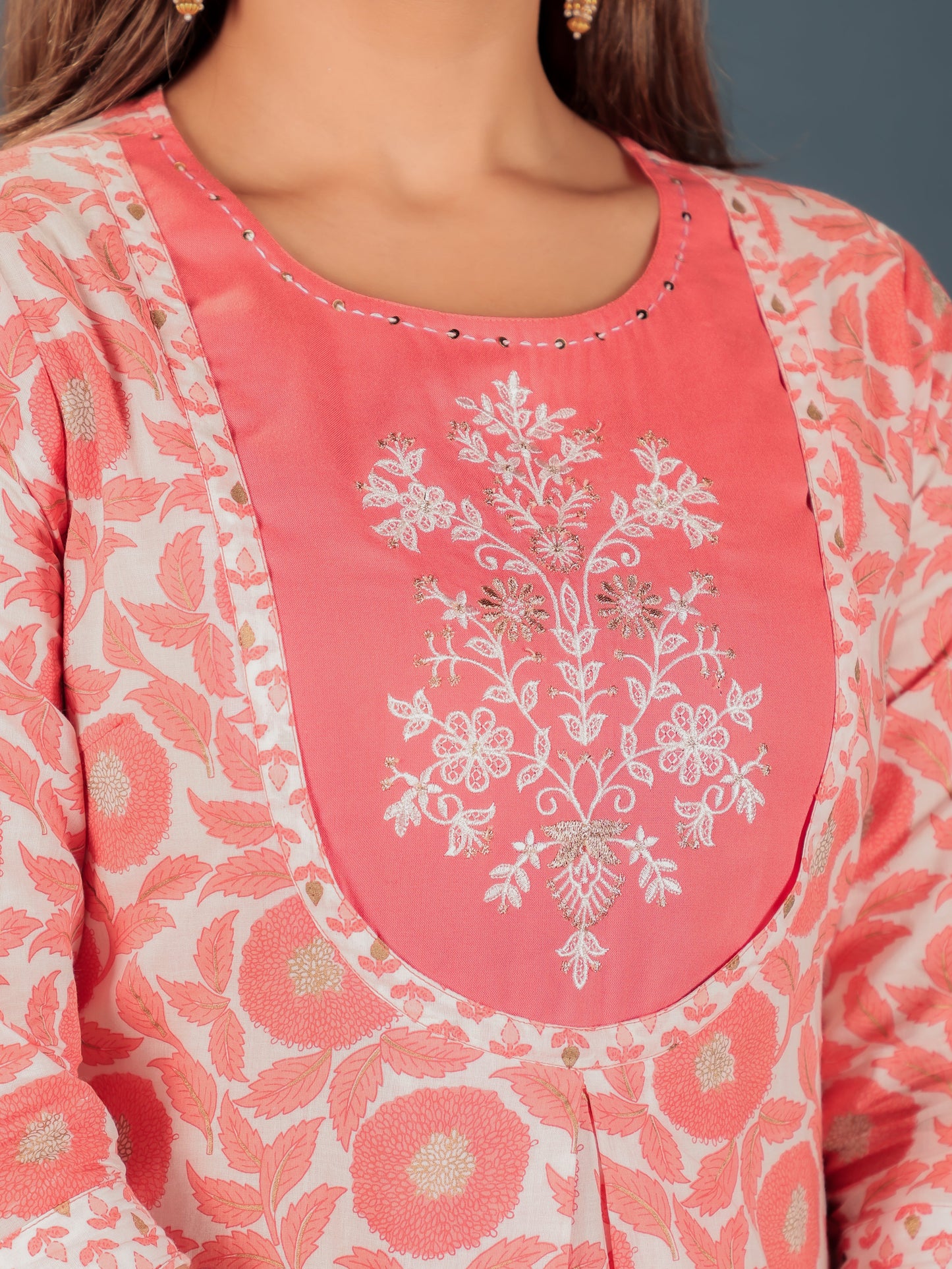 Soft Cotton Floral Kurta