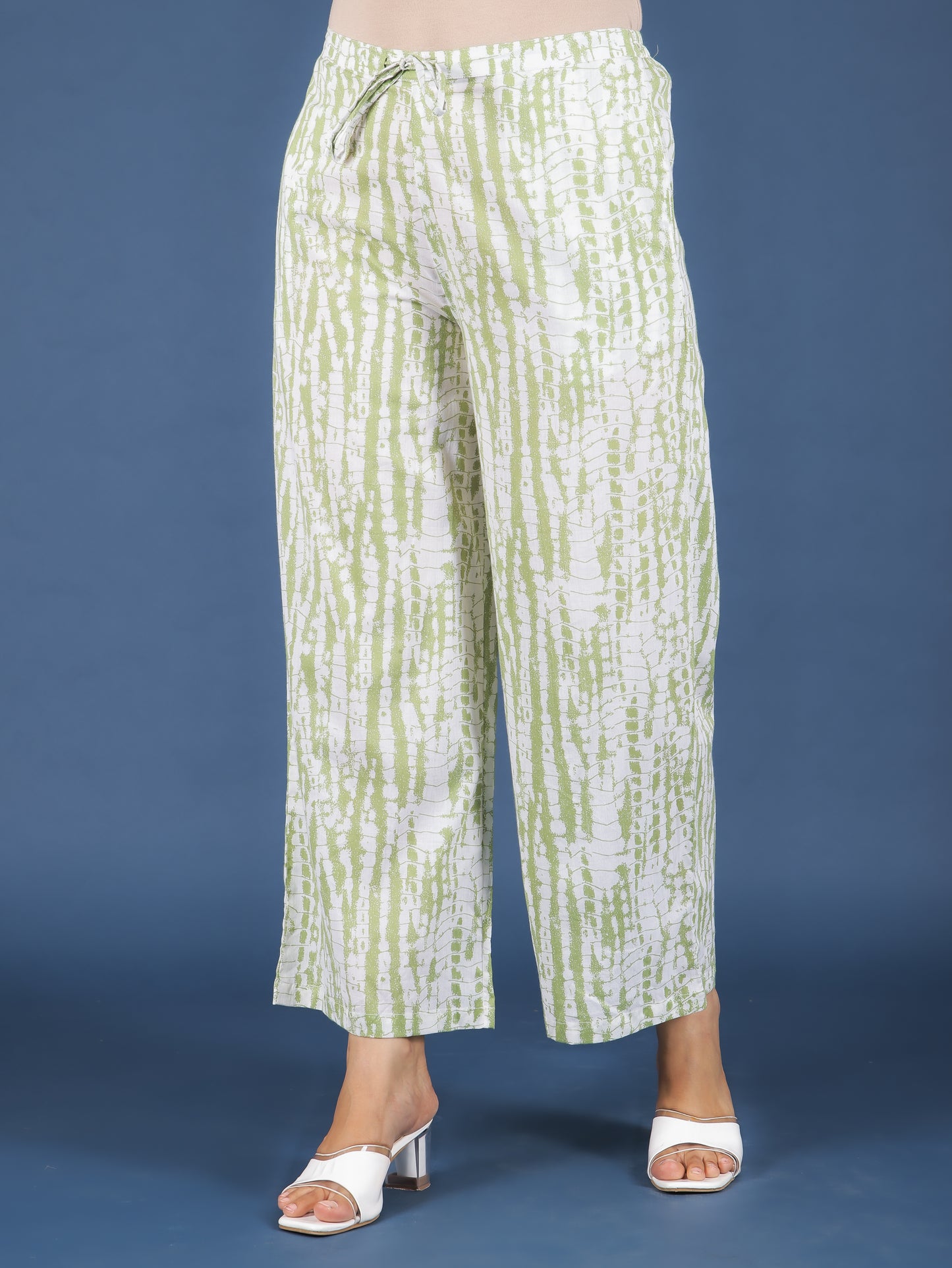 Soft Cotton Floral A-line Green Kurta