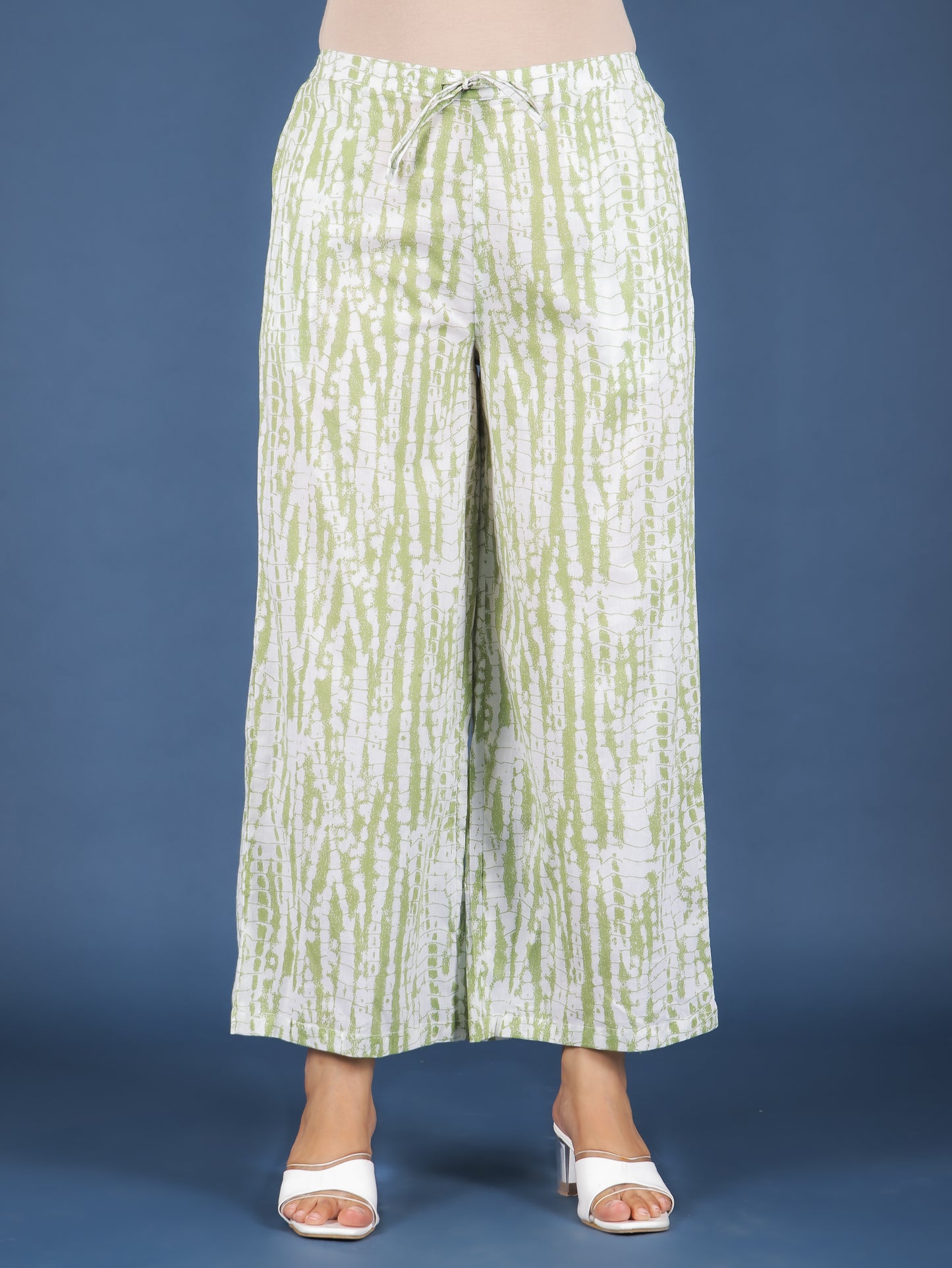 Soft Cotton Floral A-line Green Kurta