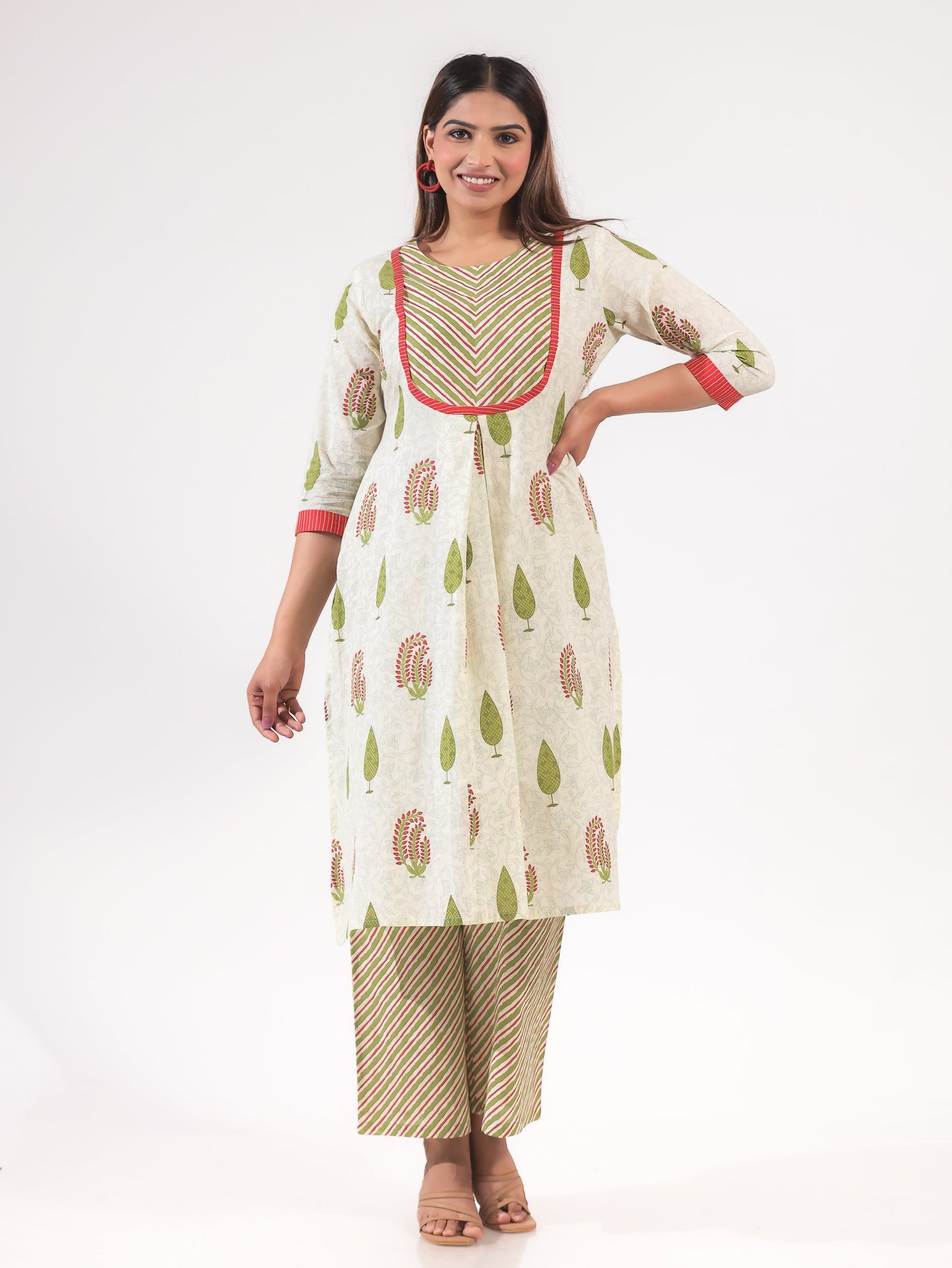 Soft Cotton Floral Kurta