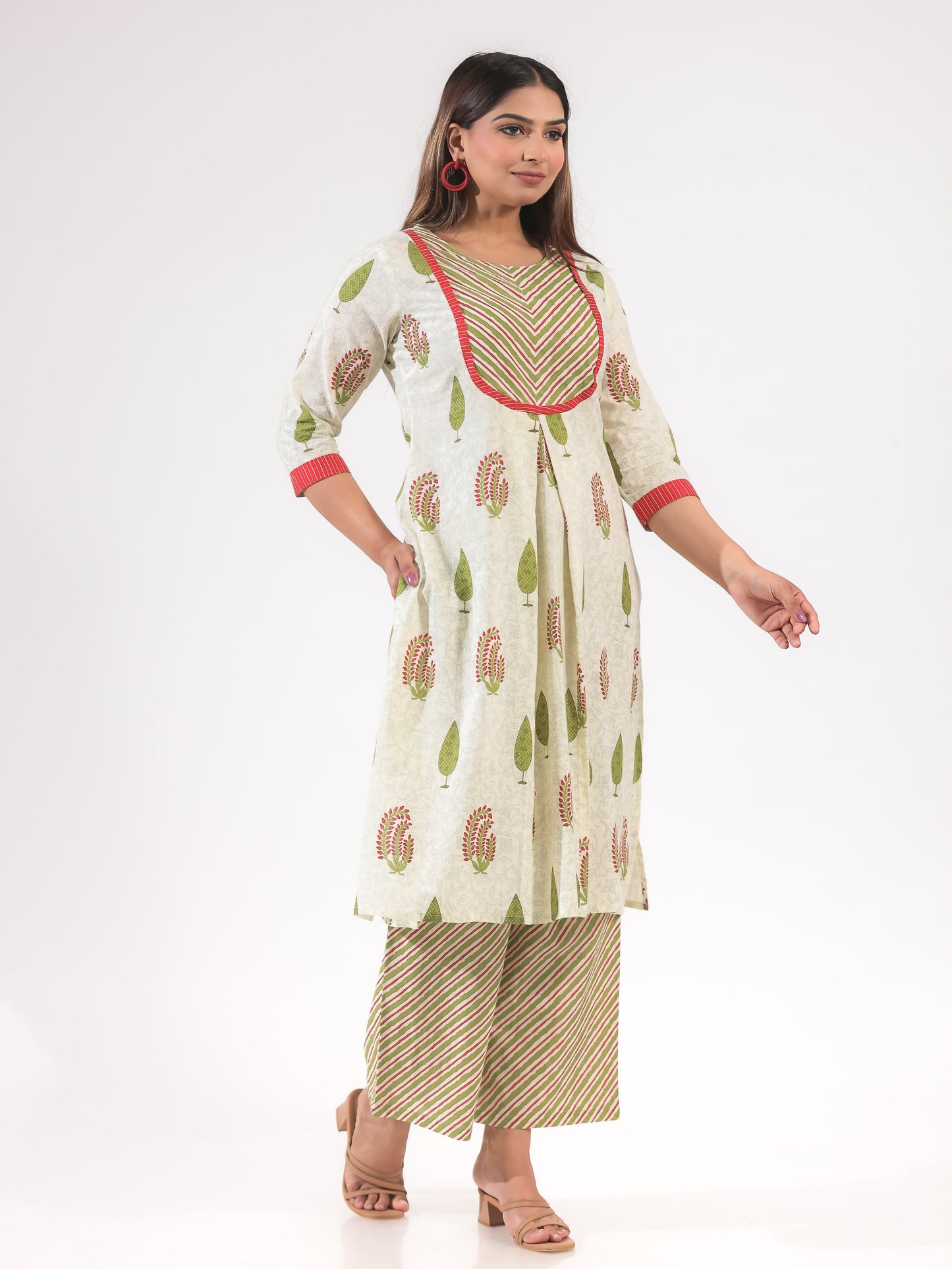 Soft Cotton Floral Kurta