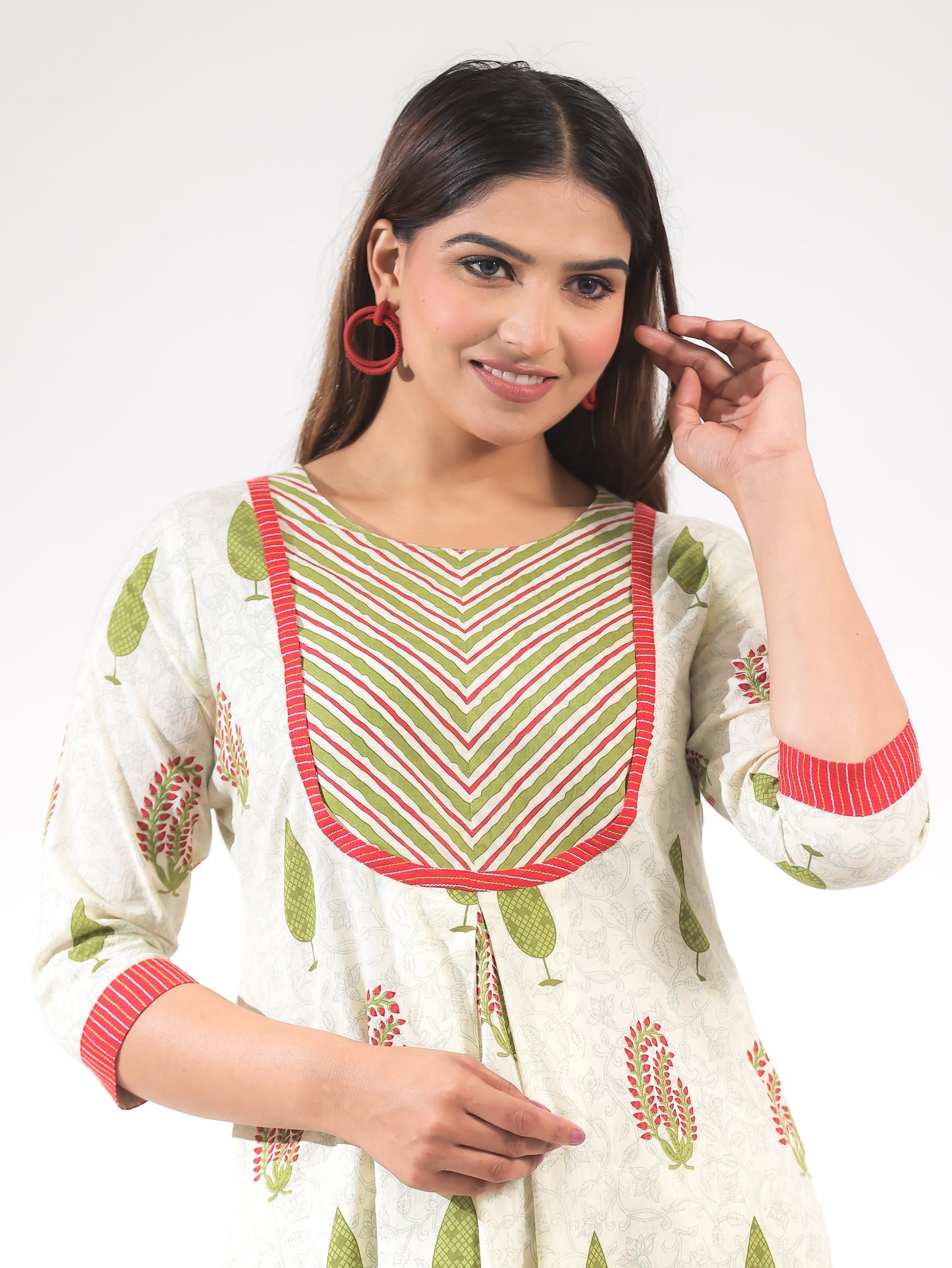 Soft Cotton Floral Kurta