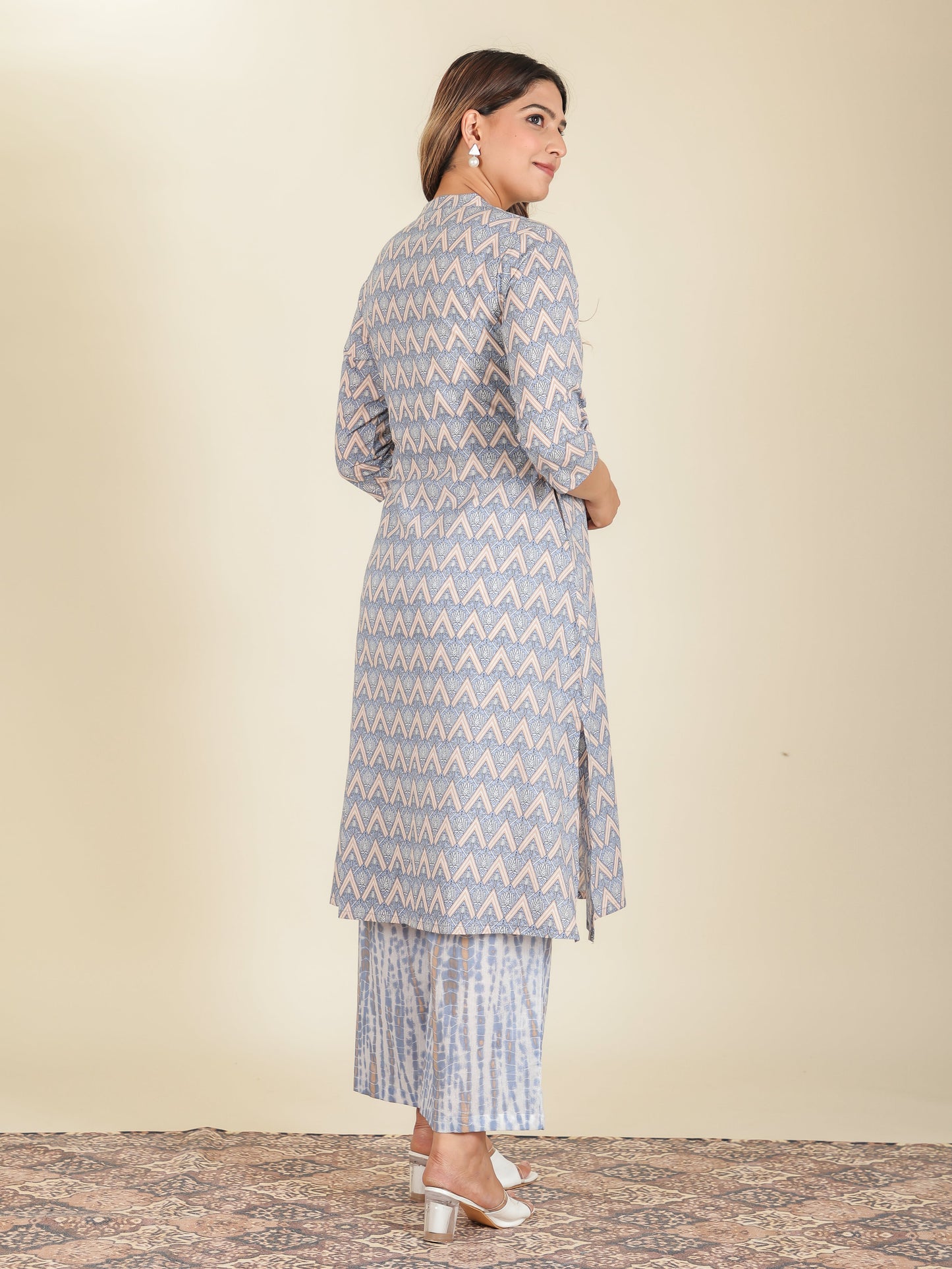 Soft Cotton Geometric Kurta