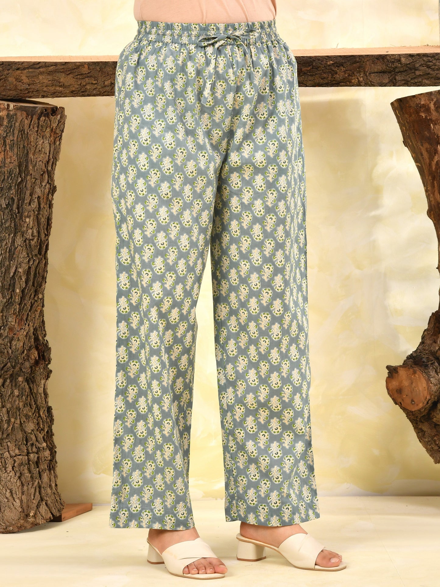 Soft cotton Butti Green Straight Trousers