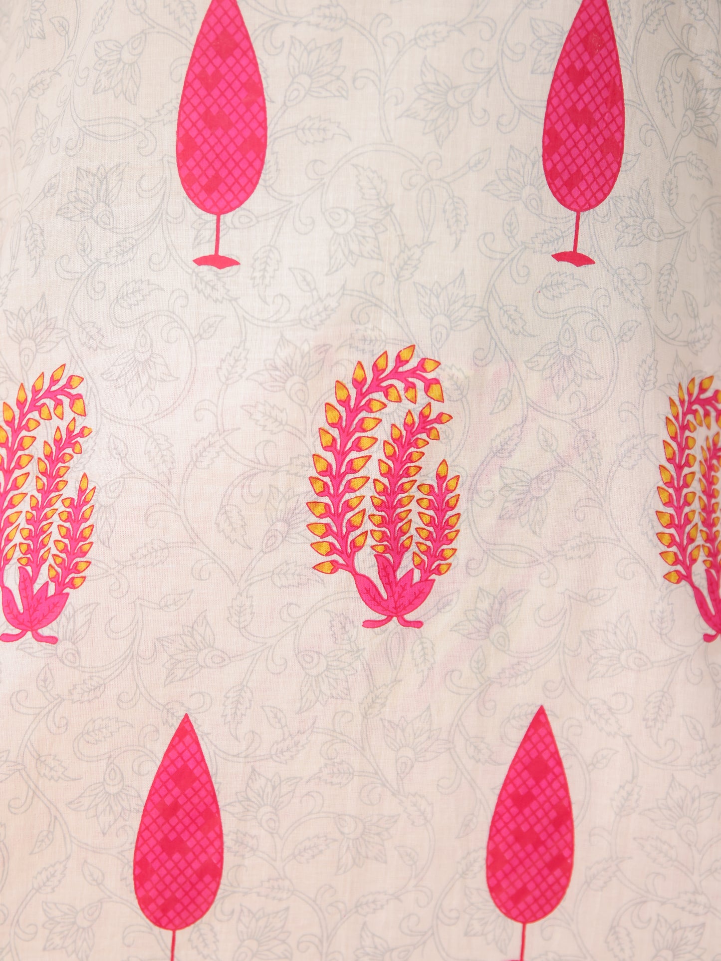 Soft Cotton Floral Straight Pink Kurta
