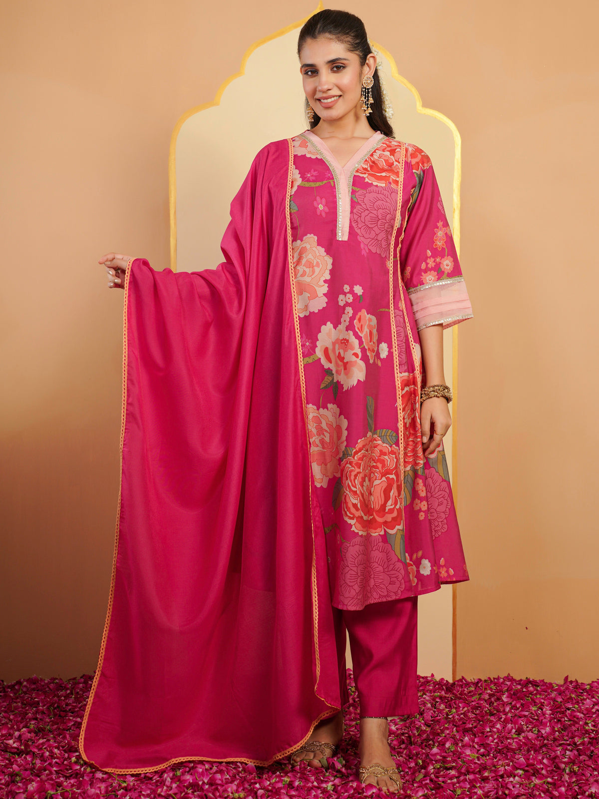 blended silk solid pink