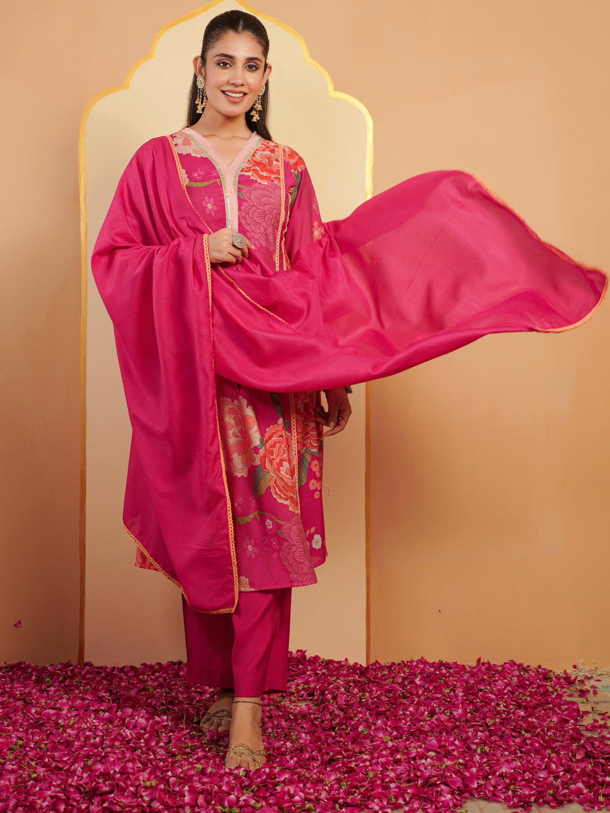 blended silk solid pink