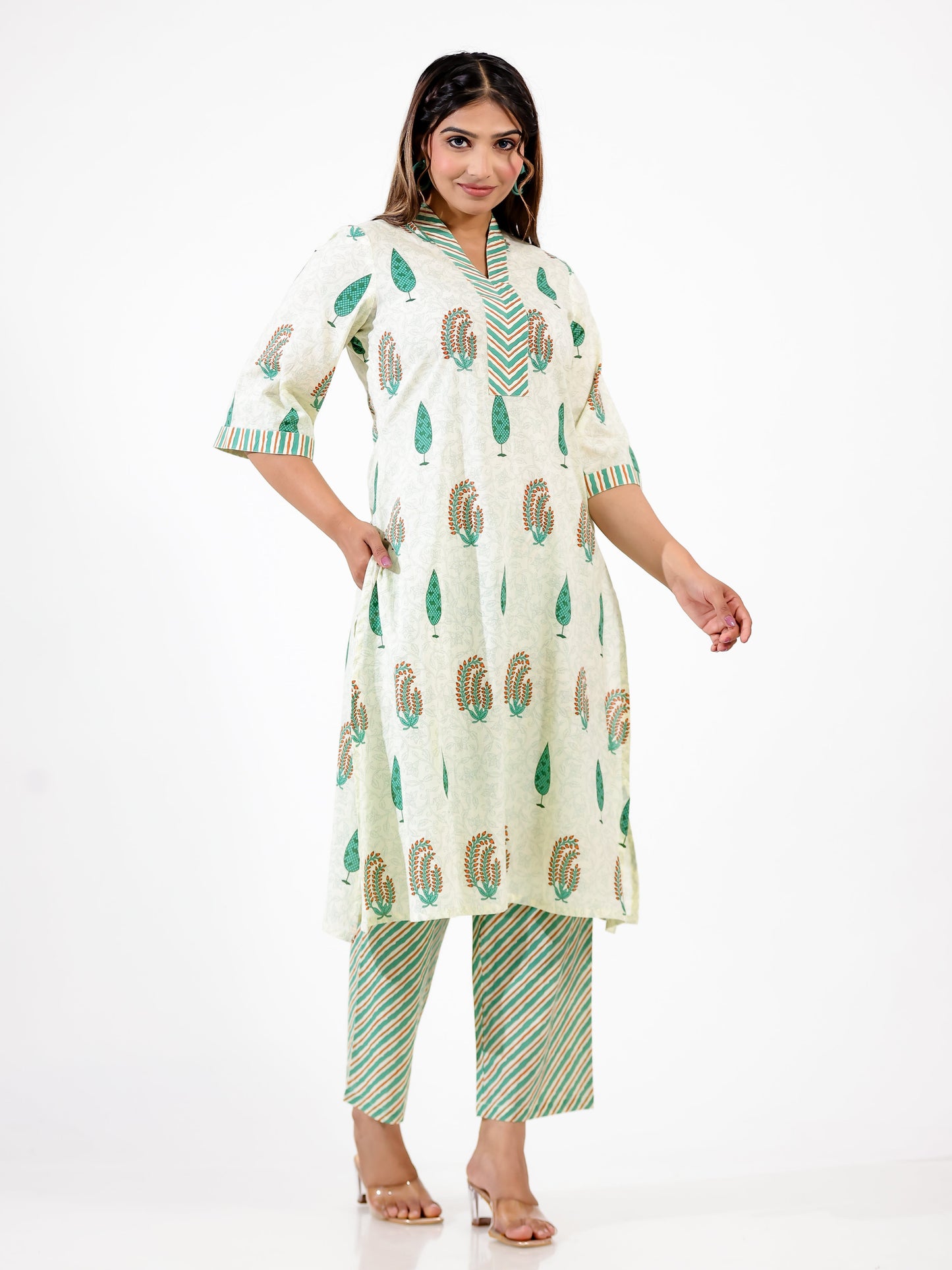 Soft Cotton Floral Kurta