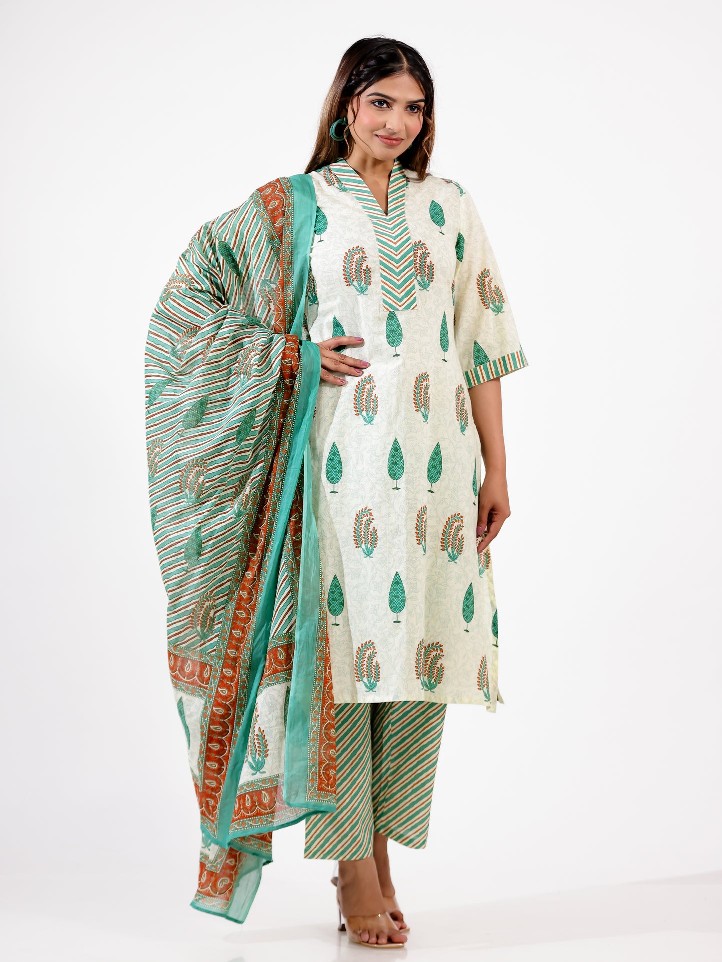 Soft Cotton Floral Kurta