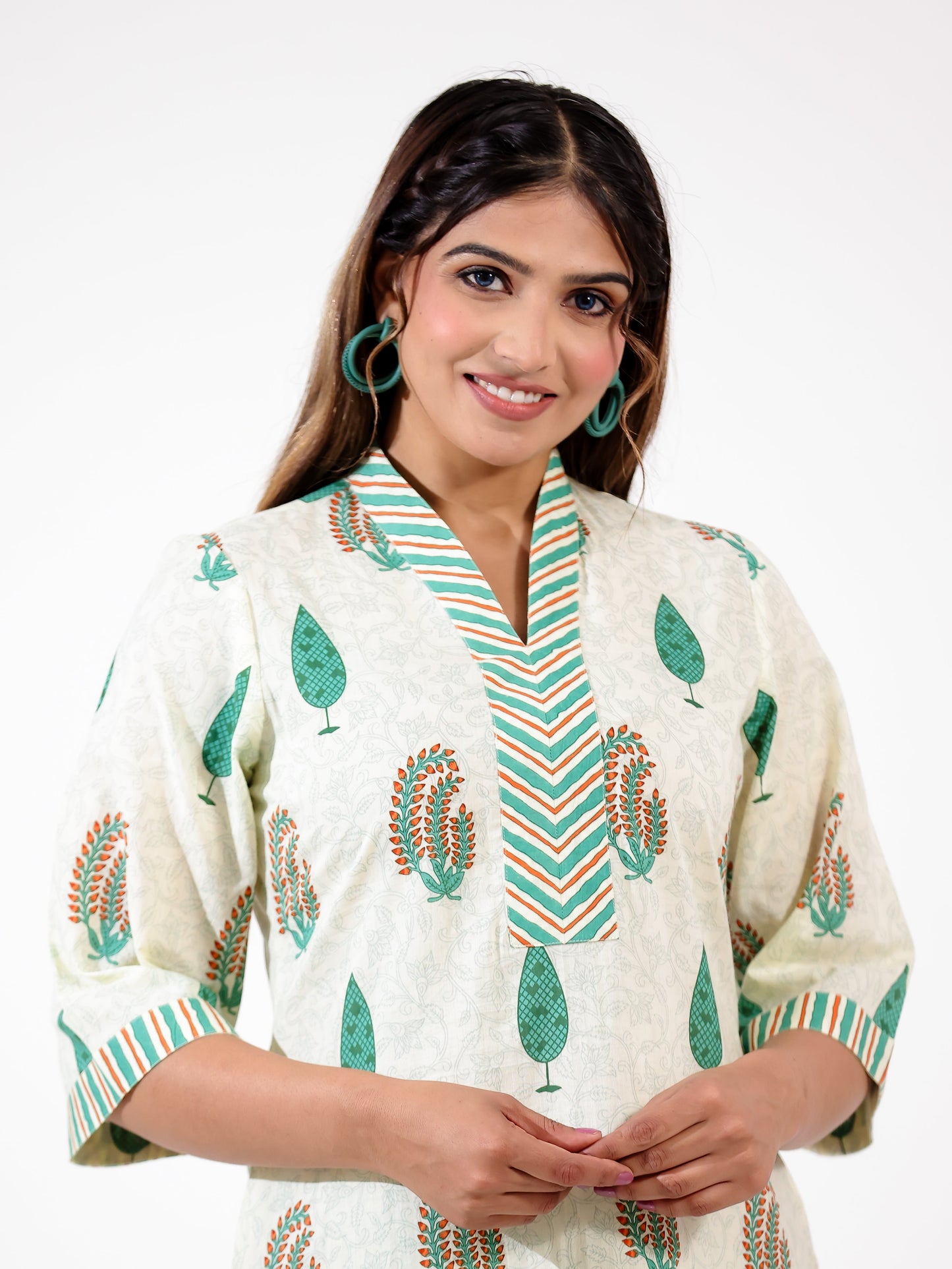 Soft Cotton Floral Kurta