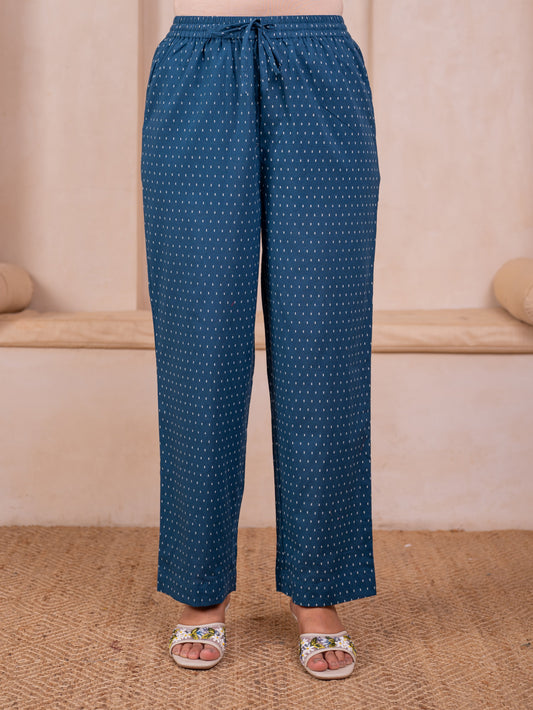 Soft cotton Butta Blue Trousers Trousers