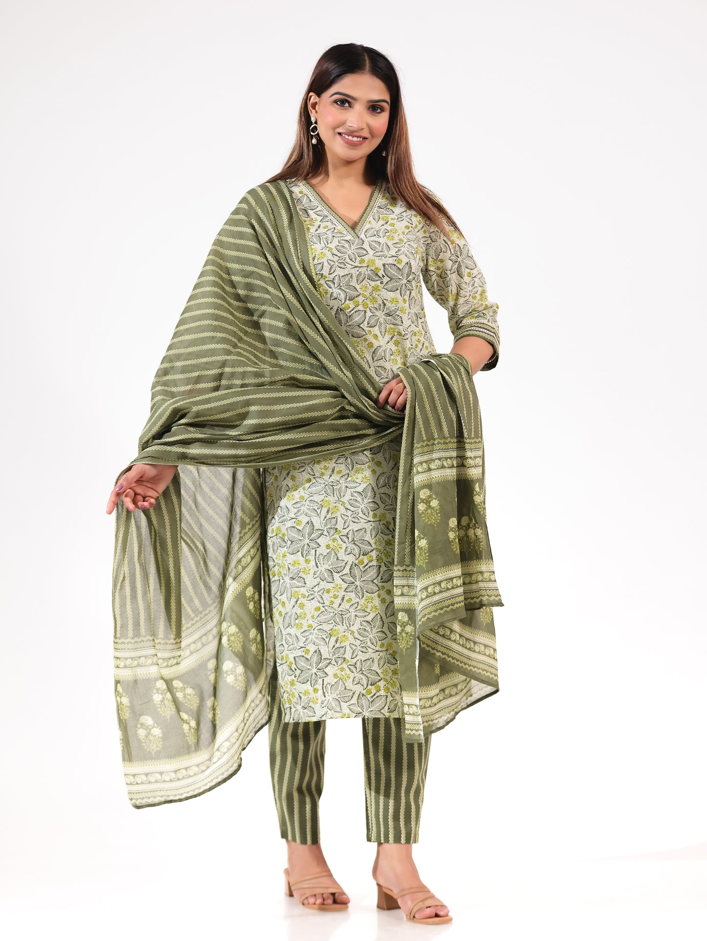 Voile Cotton Striped Dupatta