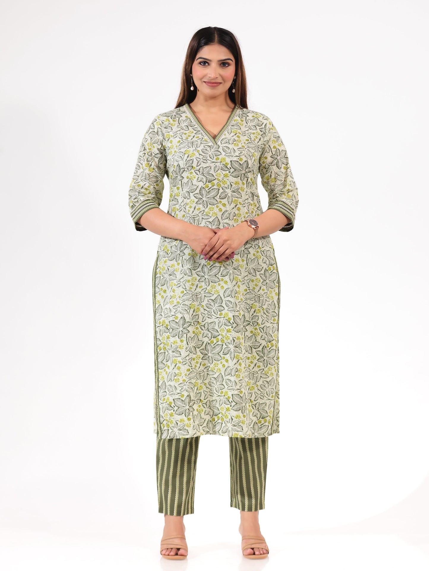 Soft Cotton Foliage Kurta