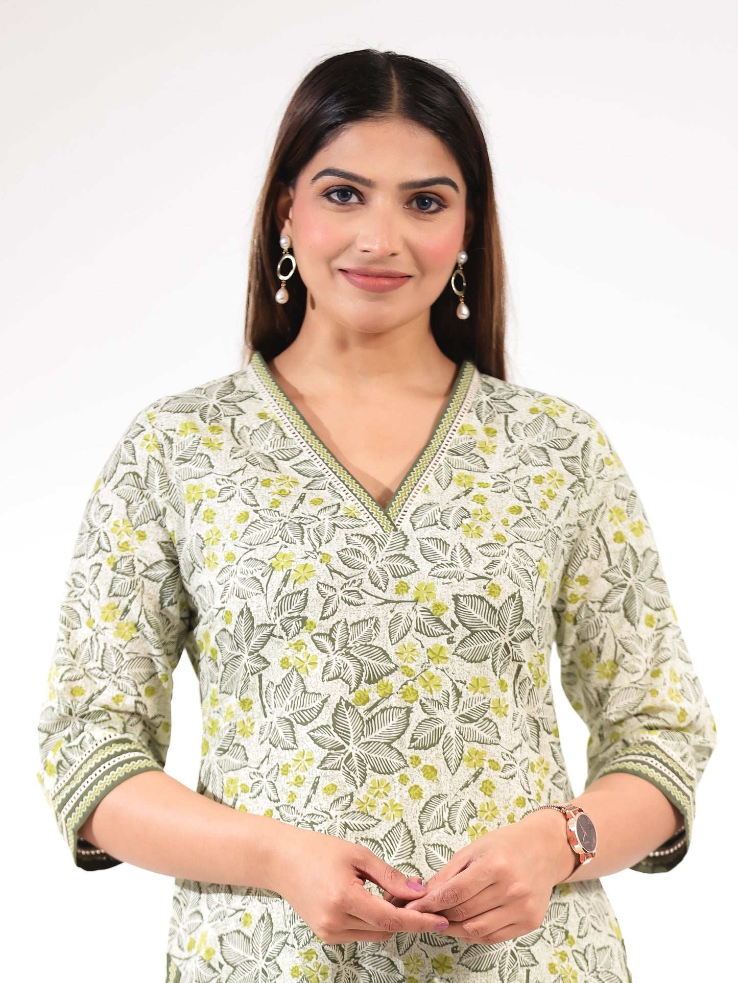 Soft Cotton Foliage Kurta